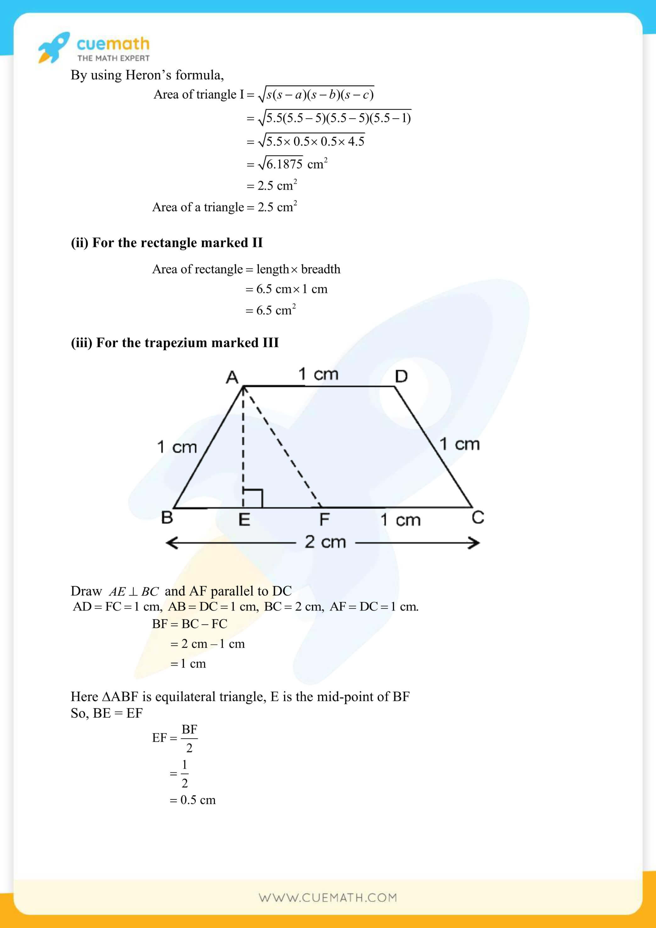 Ncert Solutions Class Maths Chapter Heron S Formula Free Pdf