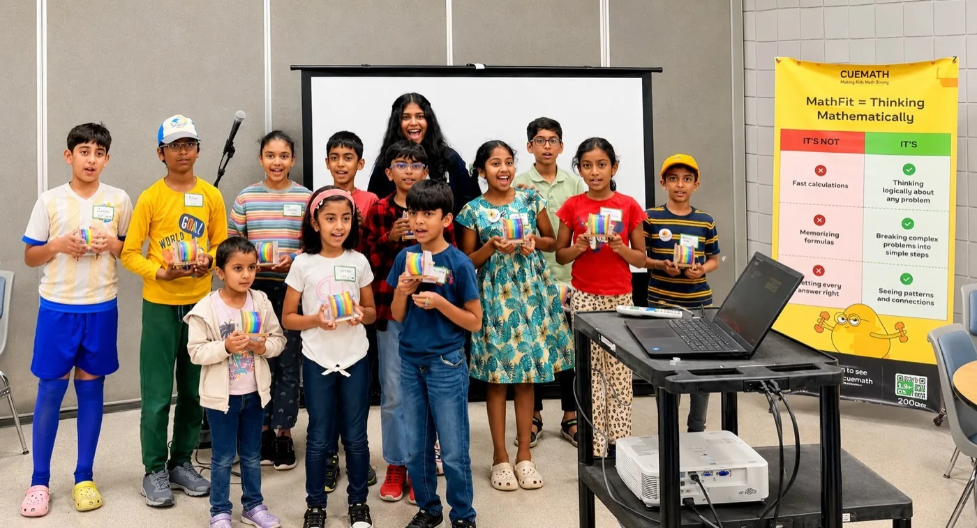 Young participants at a MathFit Challenge