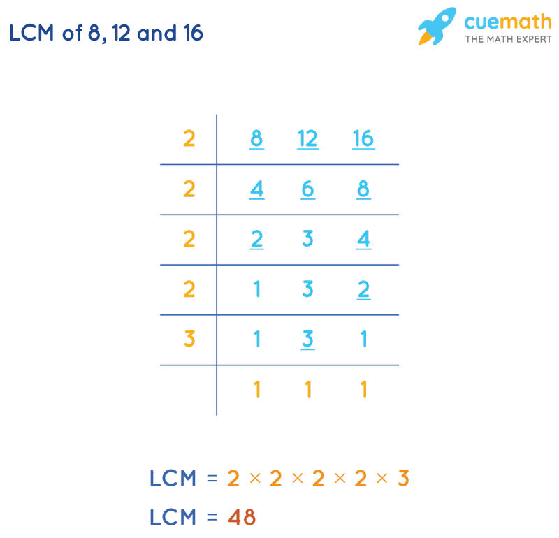 What is the LCM of 2 4 8 12 16?