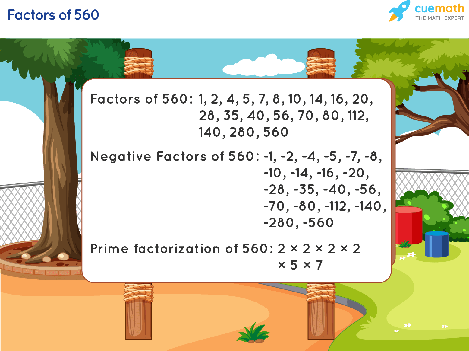 Factors of 560