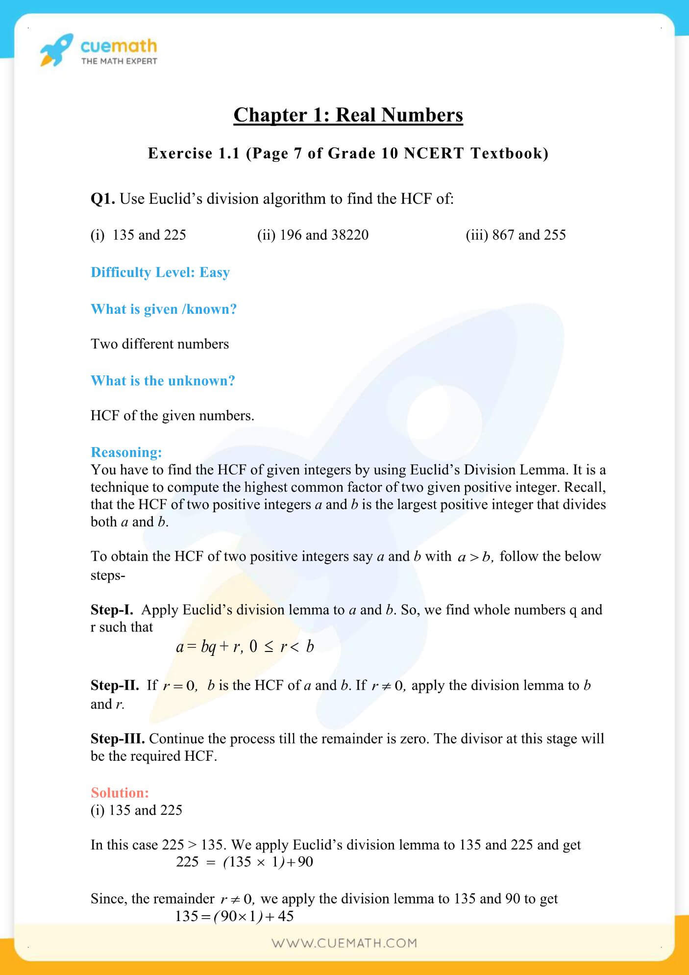 NCERT Solutions Class 10 Maths Chapter 1 Exercise 1.1 1