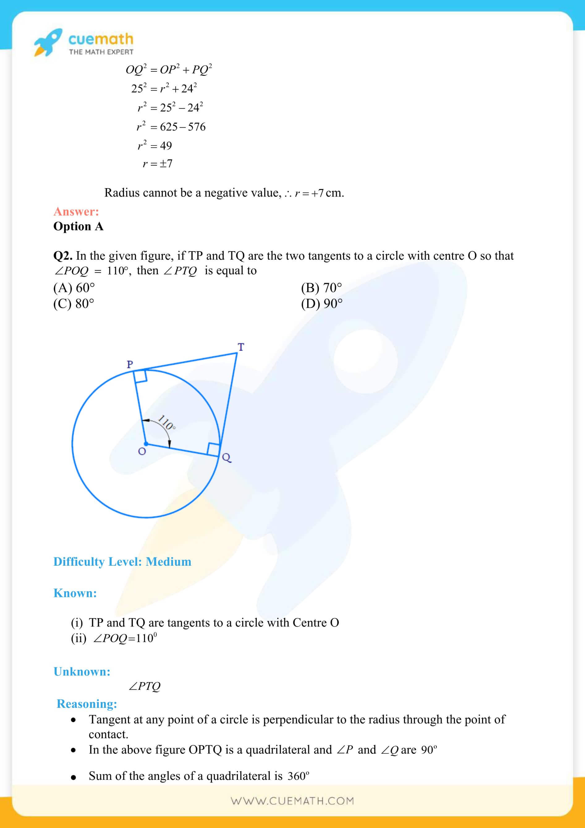 Ncert Solutions Class Maths Chapter Circles Access Free Pdf