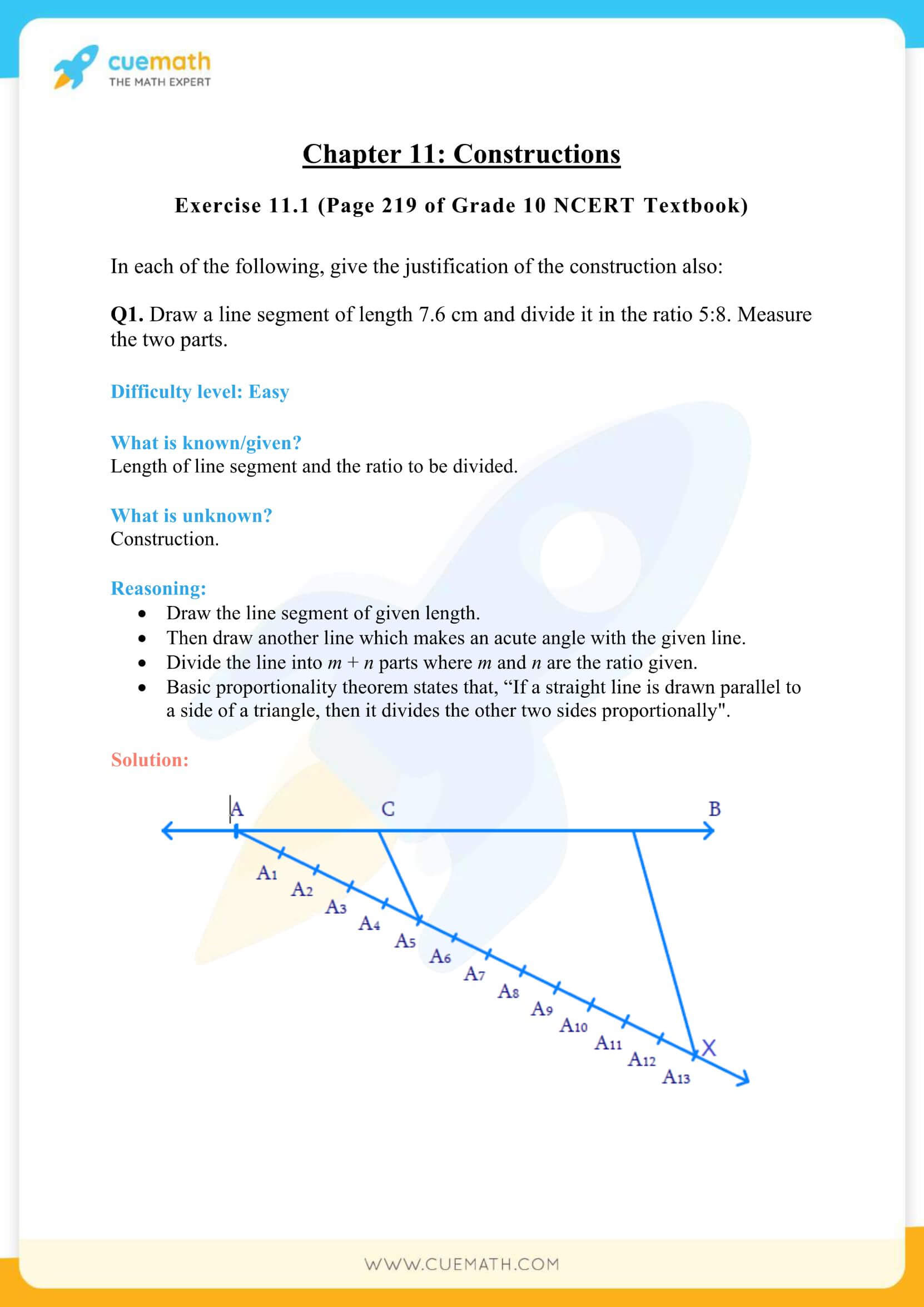 NCERT Solutions Class 10 Maths Chapter 11 Exercise 11.1 1