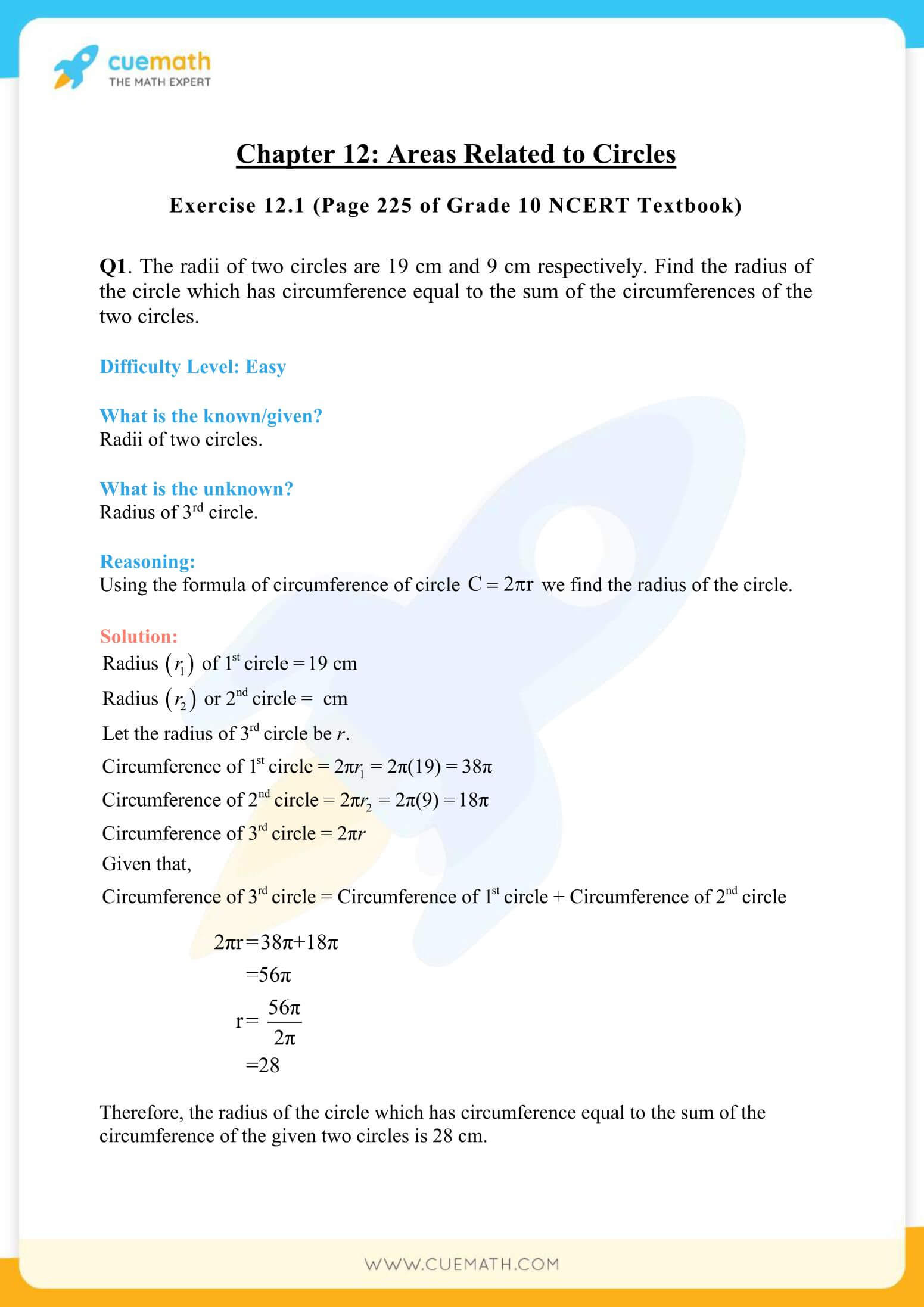NCERT Solutions Class 10 Maths Chapter 12 Exercise 12.1 1