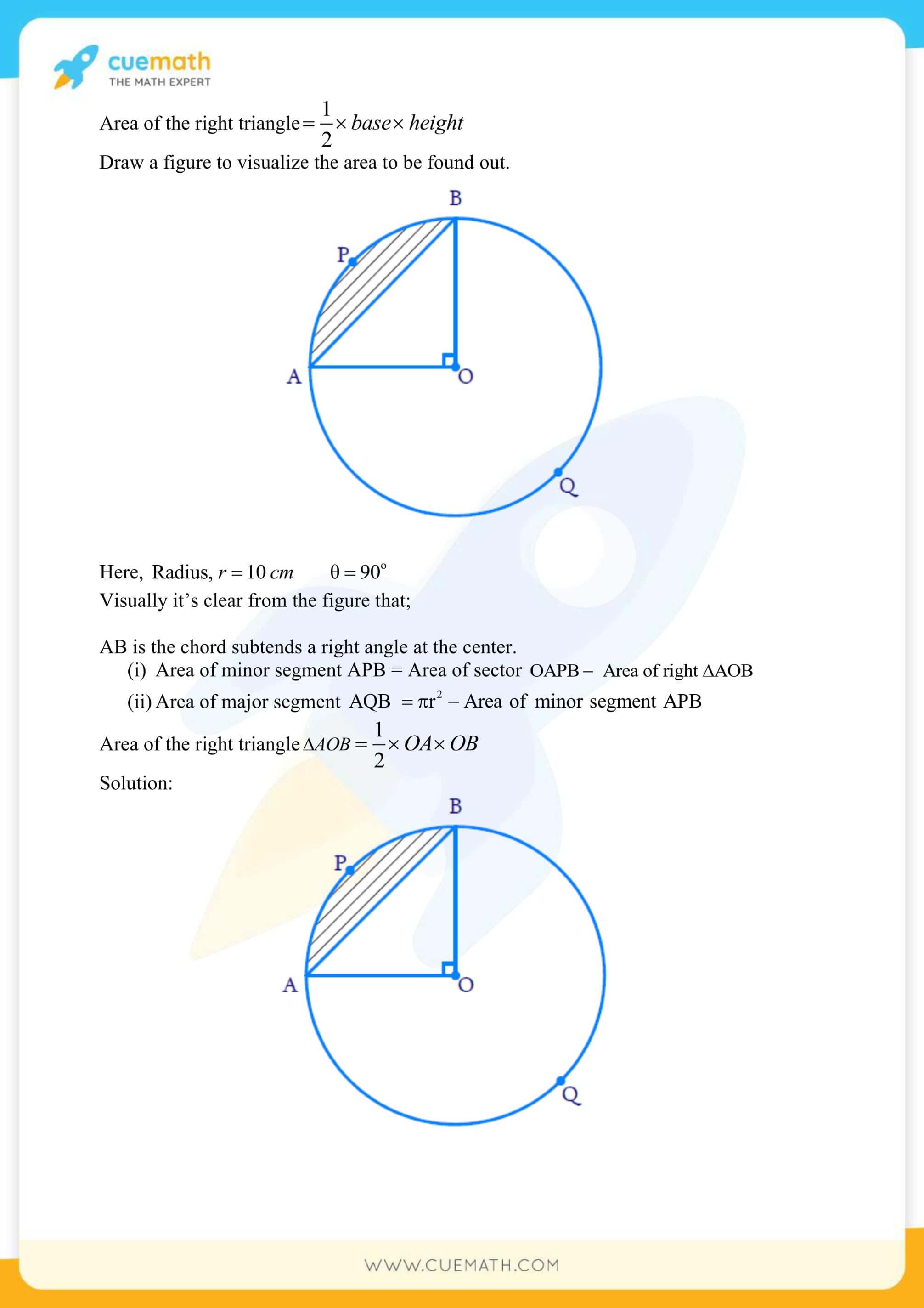 NCERT Solutions Class 10 Maths Chapter 12 Areas Related To Circles 10