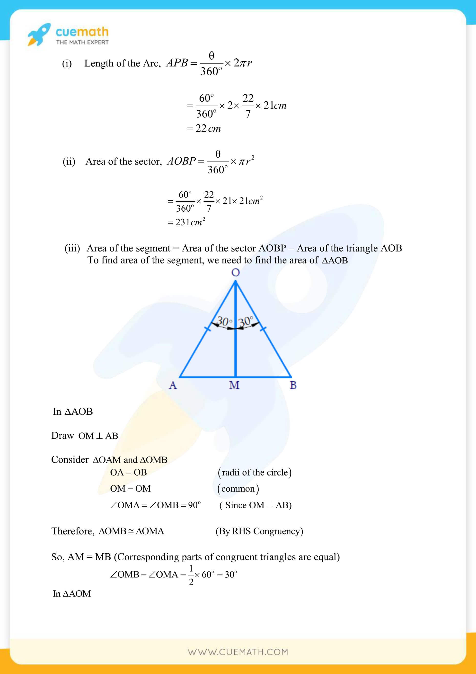 NCERT Solutions Class 10 Maths Chapter 12 Areas Related To Circles 13