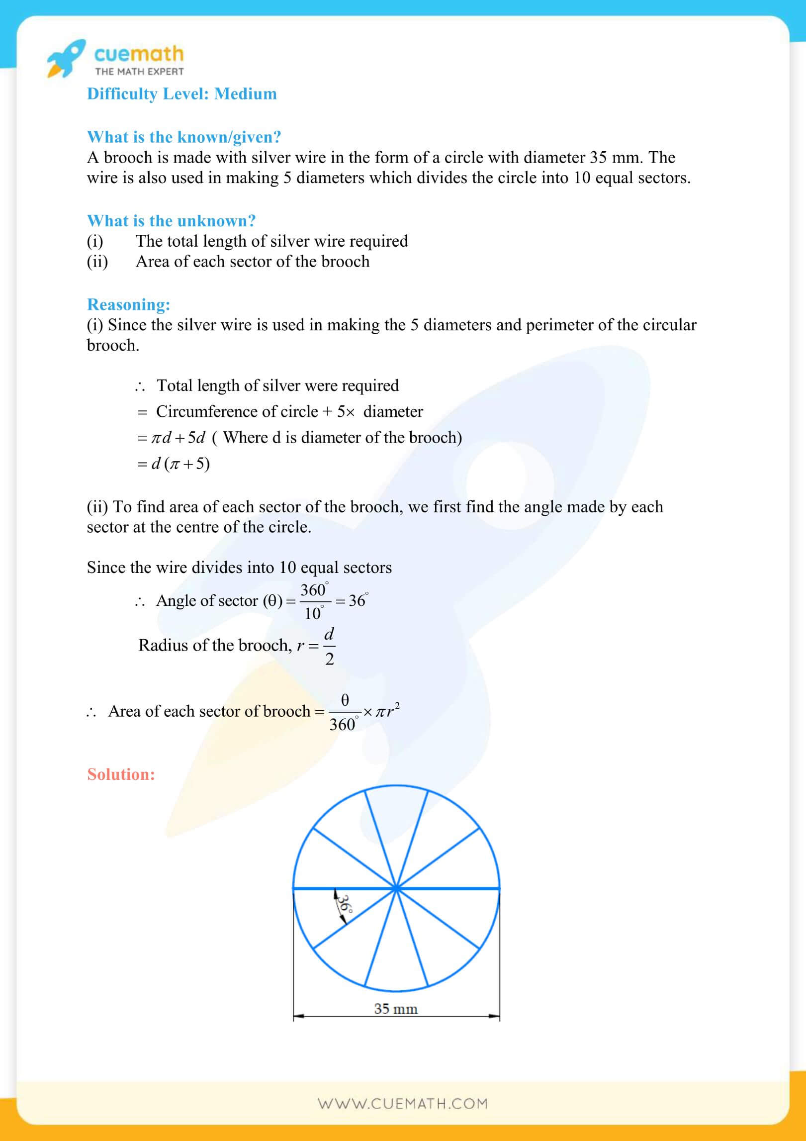 NCERT Solutions Class 10 Maths Chapter 12 Areas Related To Circles 22