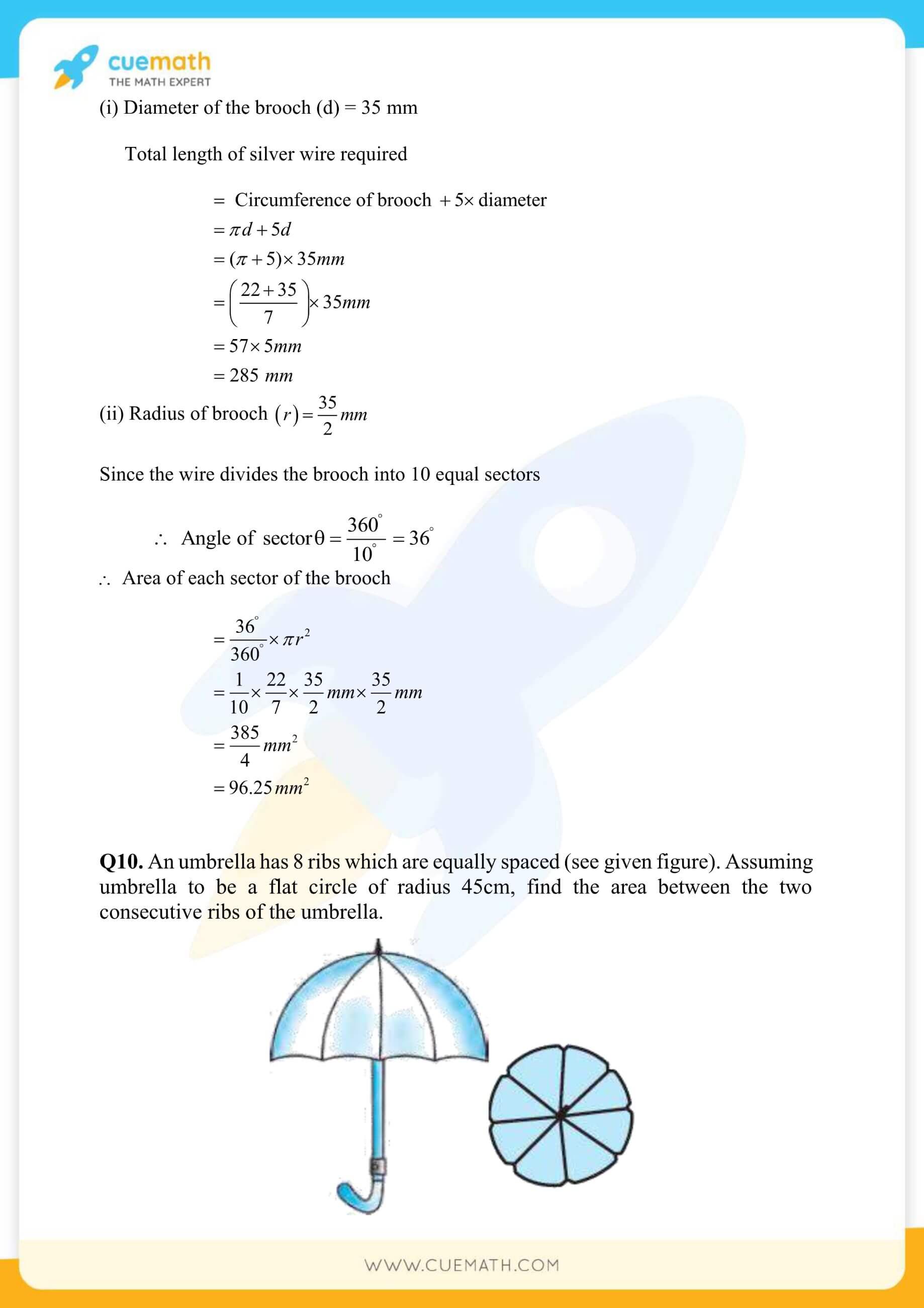 NCERT Solutions Class 10 Maths Chapter 12 Areas Related To Circles 23