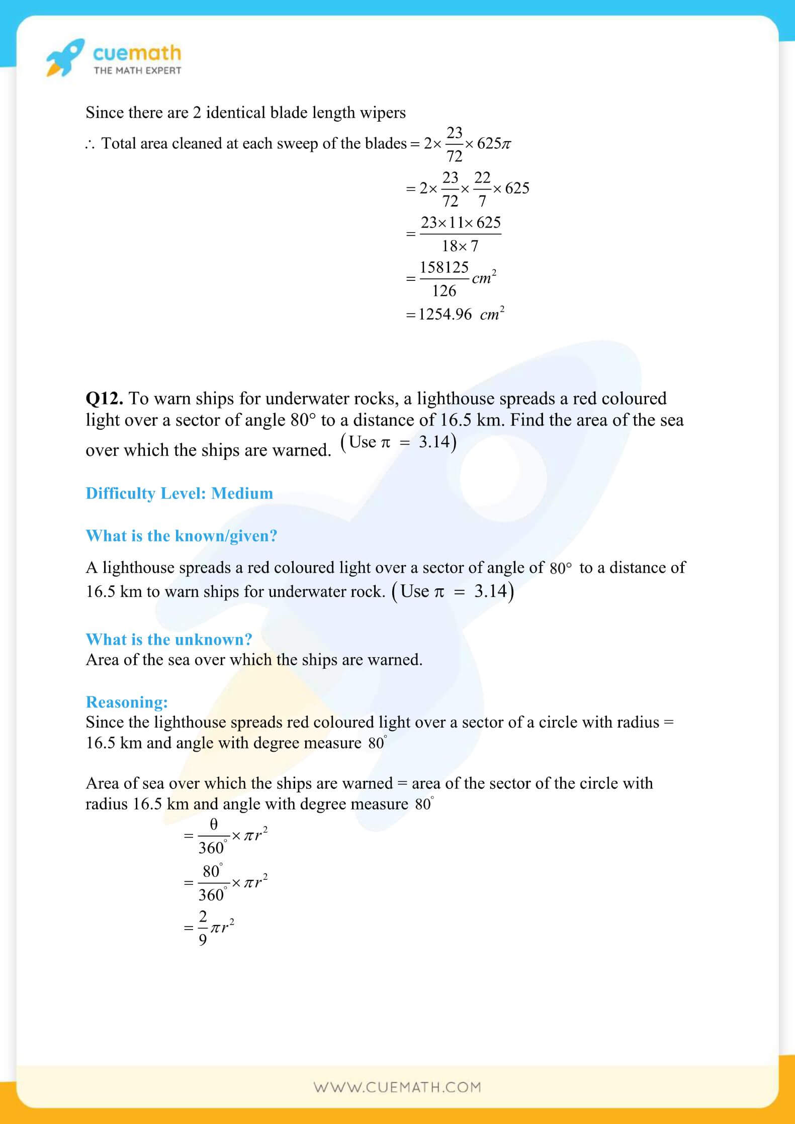 NCERT Solutions Class 10 Maths Chapter 12 Areas Related To Circles 26
