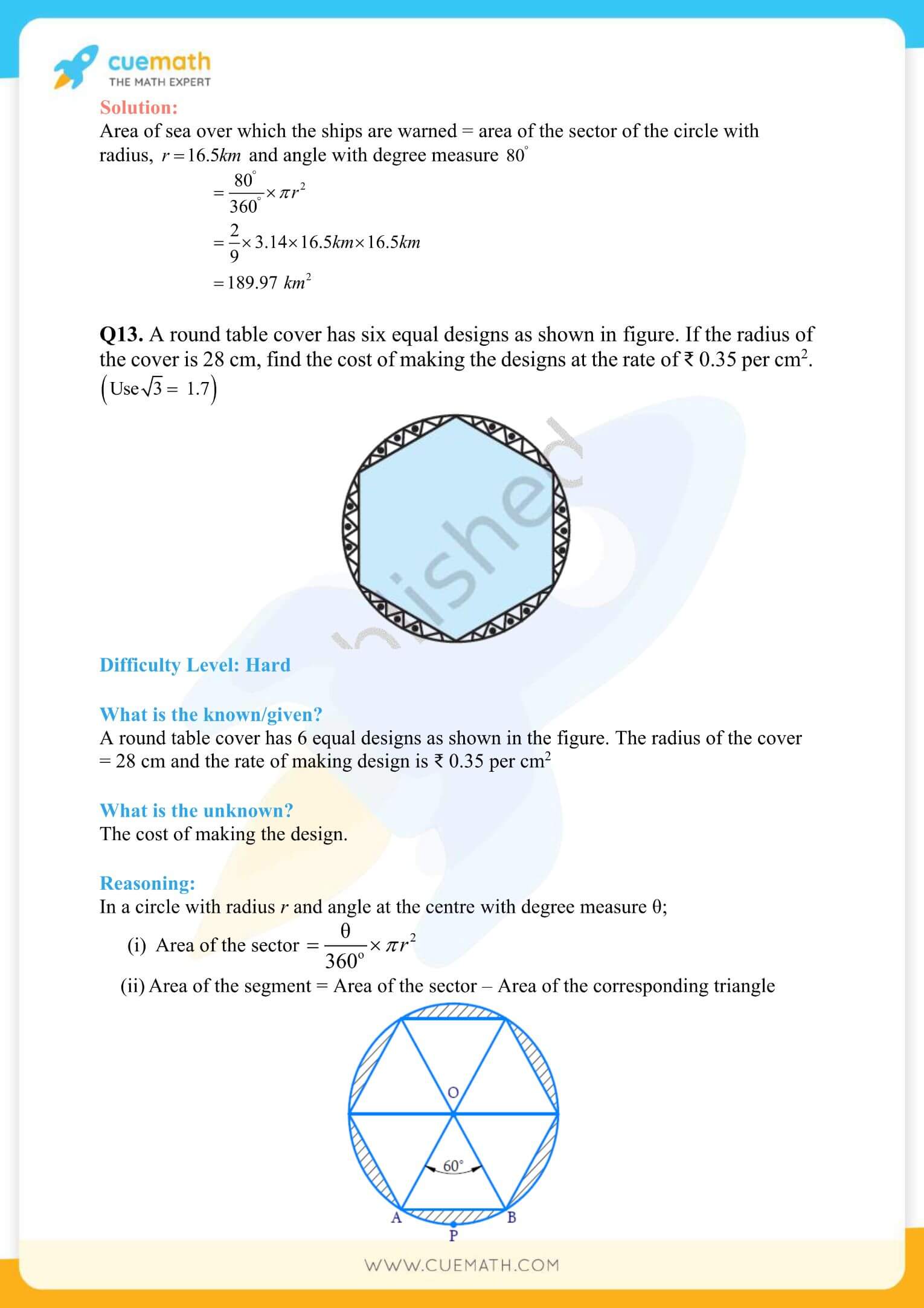 NCERT Solutions Class 10 Maths Chapter 12 Areas Related To Circles 27