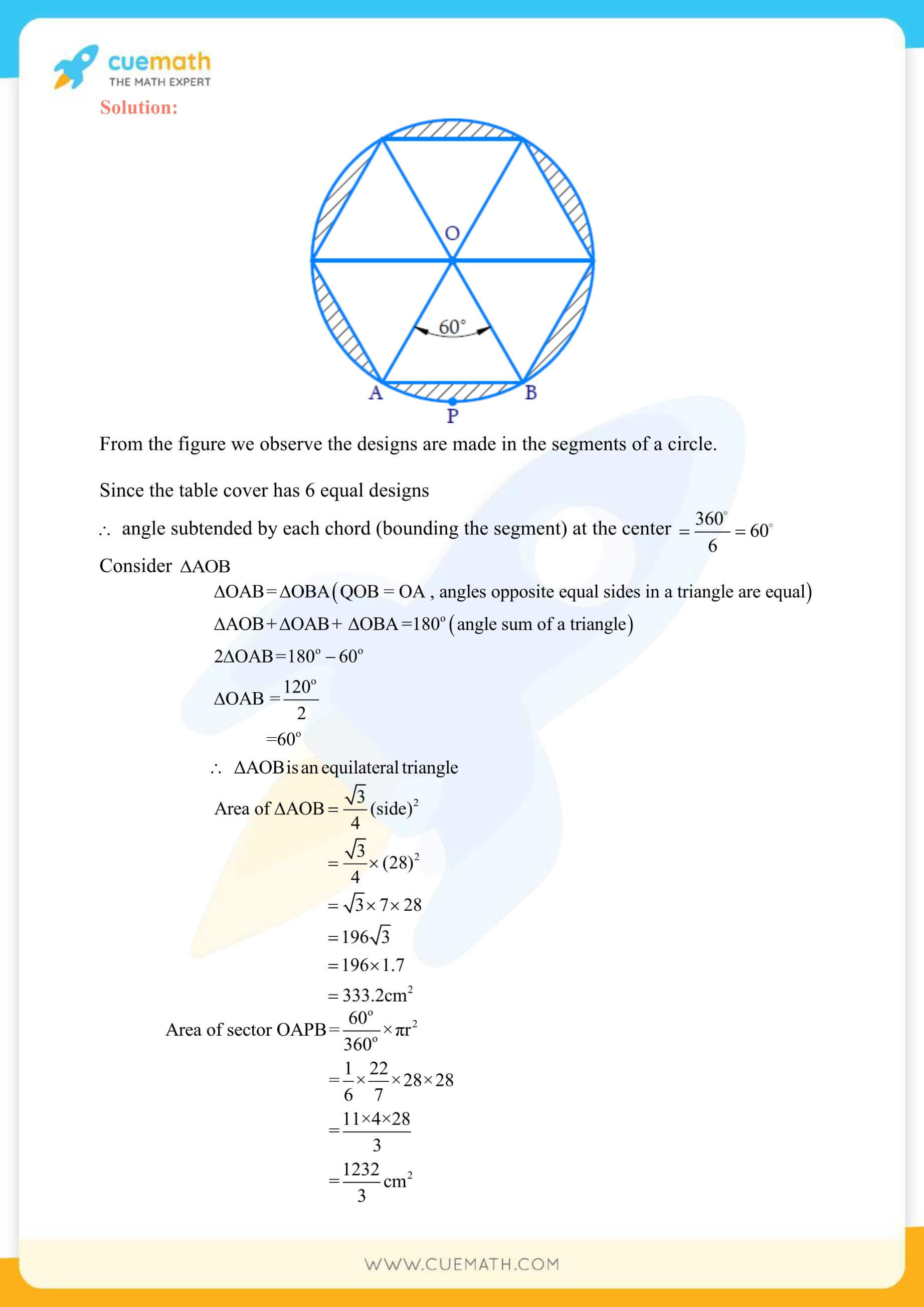NCERT Solutions Class 10 Maths Chapter 12 Areas Related To Circles 29