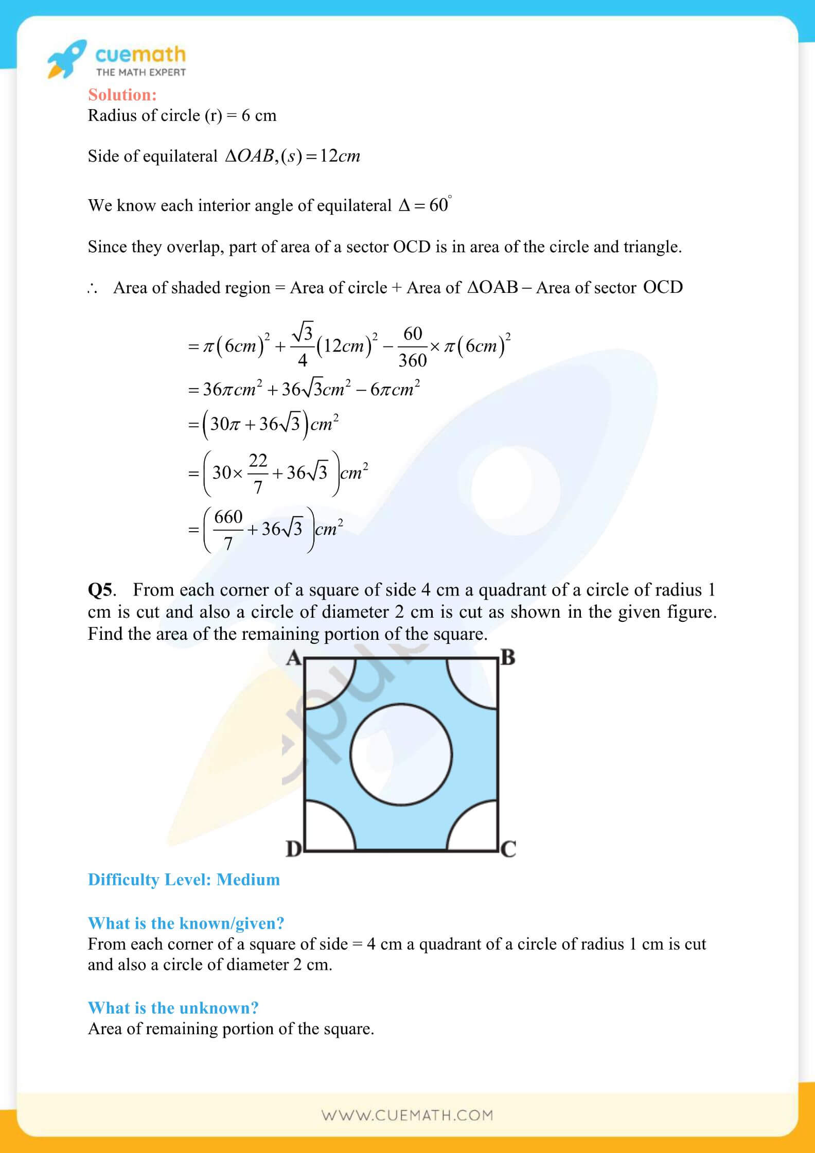 NCERT Solutions Class 10 Maths Chapter 12 Areas Related To Circles 38