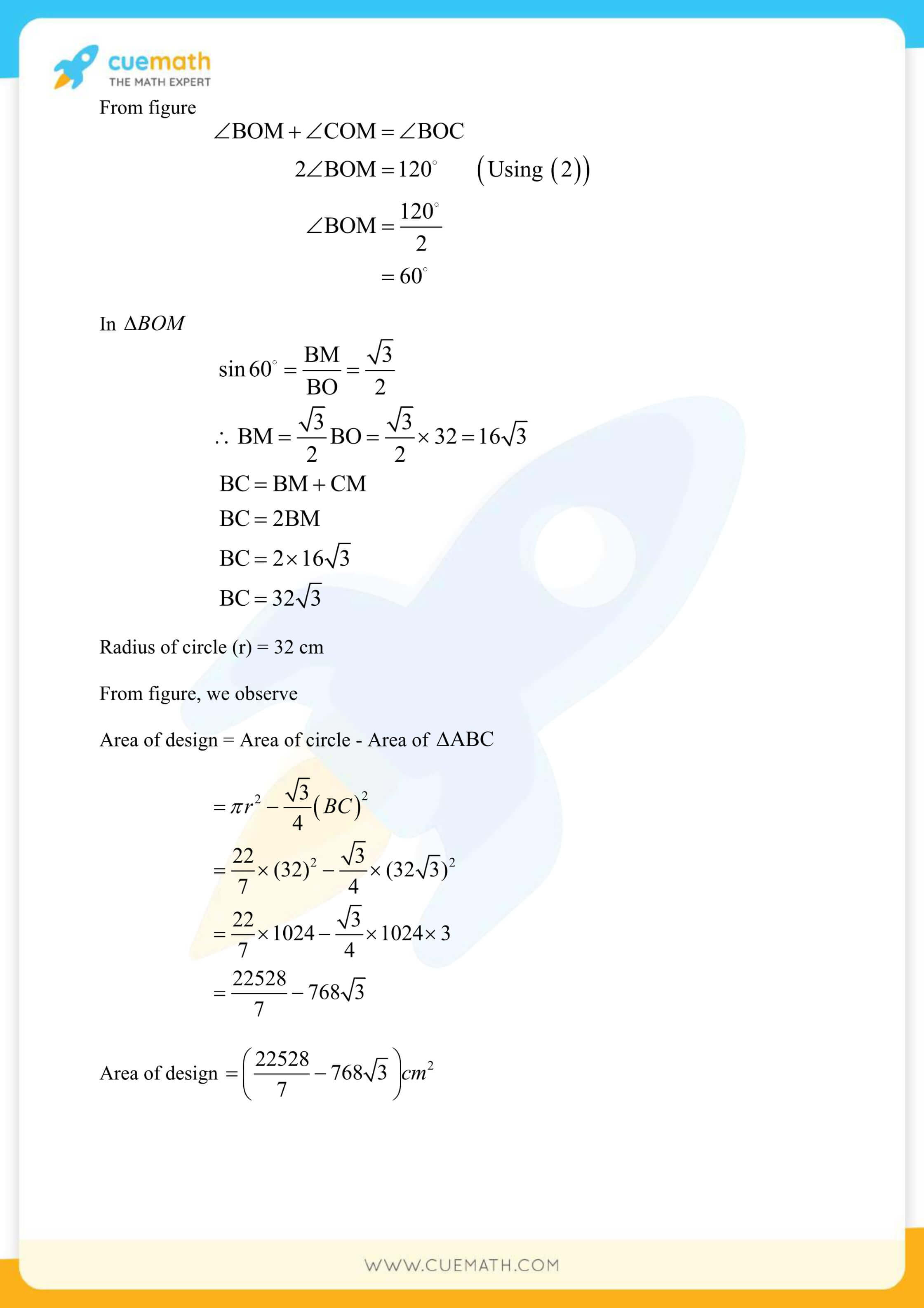 NCERT Solutions Class 10 Maths Chapter 12 Areas Related To Circles 43