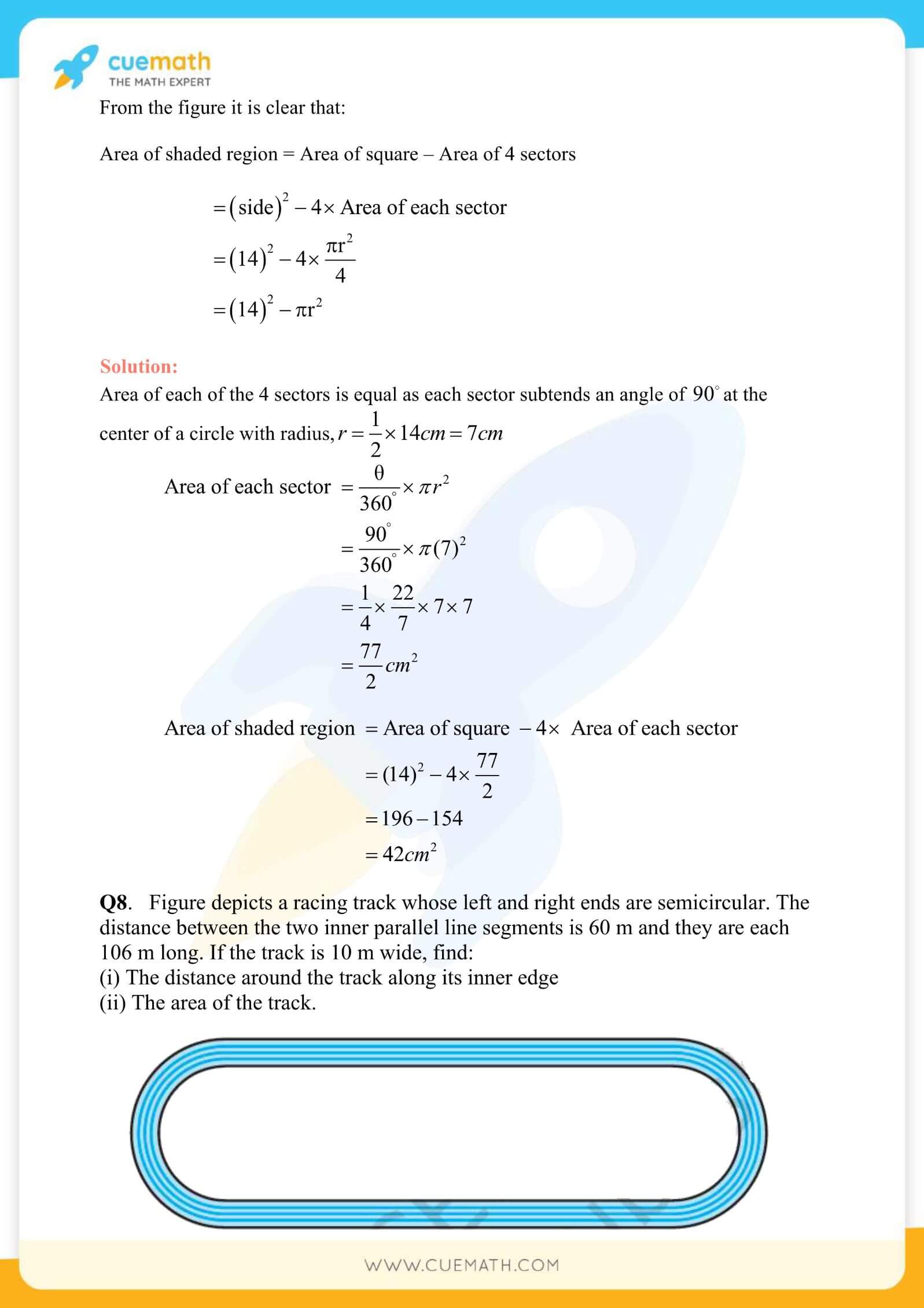 NCERT Solutions Class 10 Maths Chapter 12 Areas Related To Circles 45