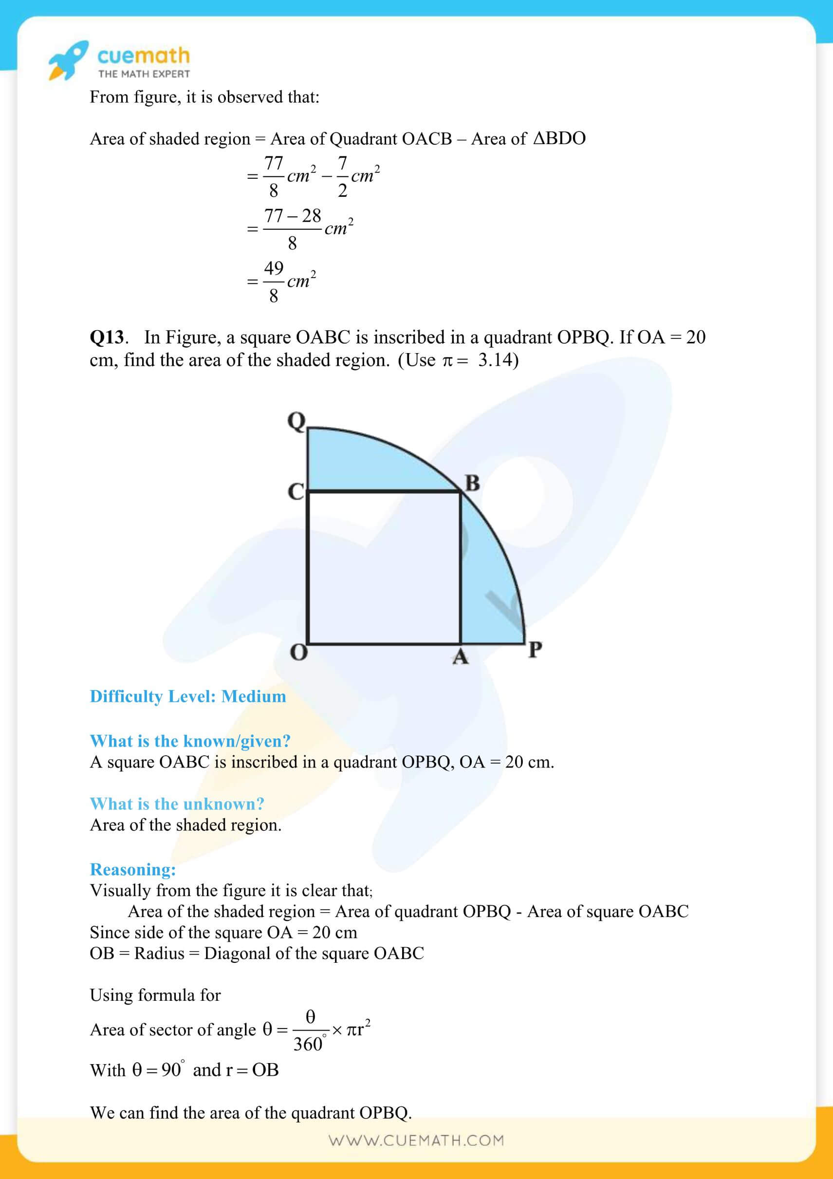 NCERT Solutions Class 10 Maths Chapter 12 Areas Related To Circles 56