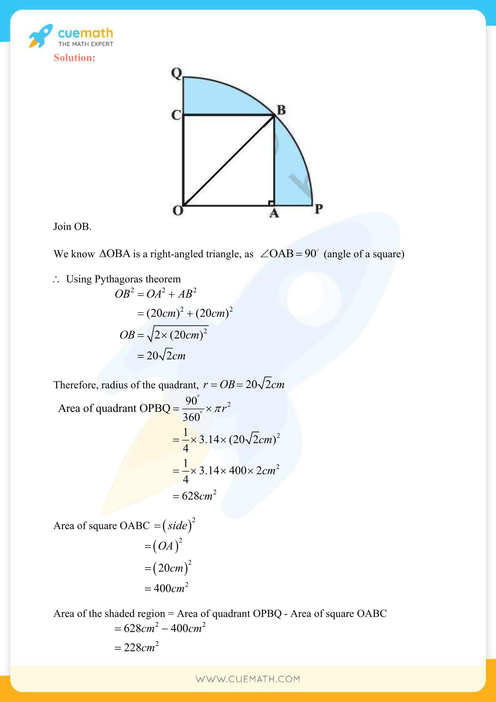 NCERT Solutions Class 10 Maths Chapter 12 Areas Related To Circles 57
