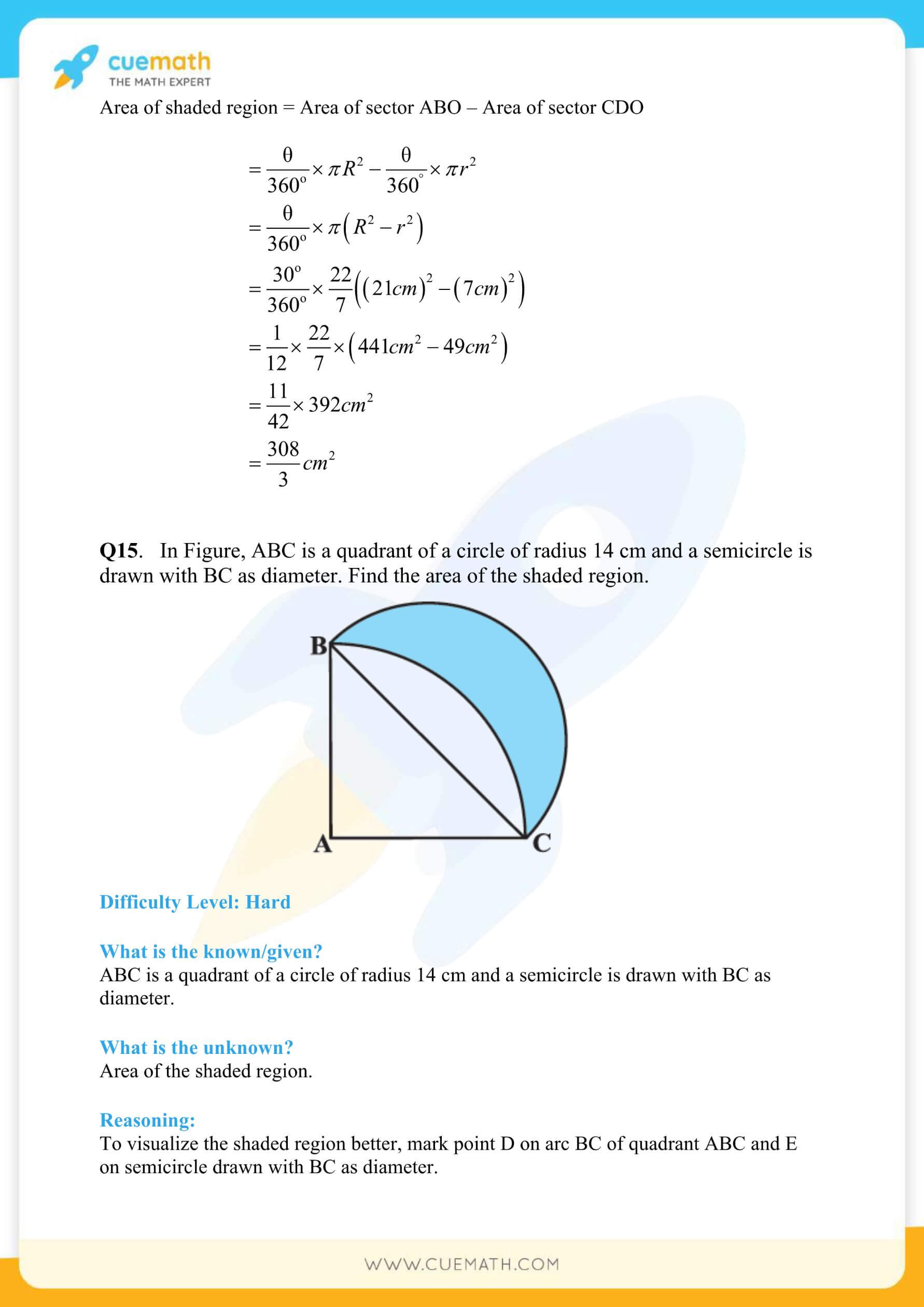 NCERT Solutions Class 10 Maths Chapter 12 Areas Related To Circles 59