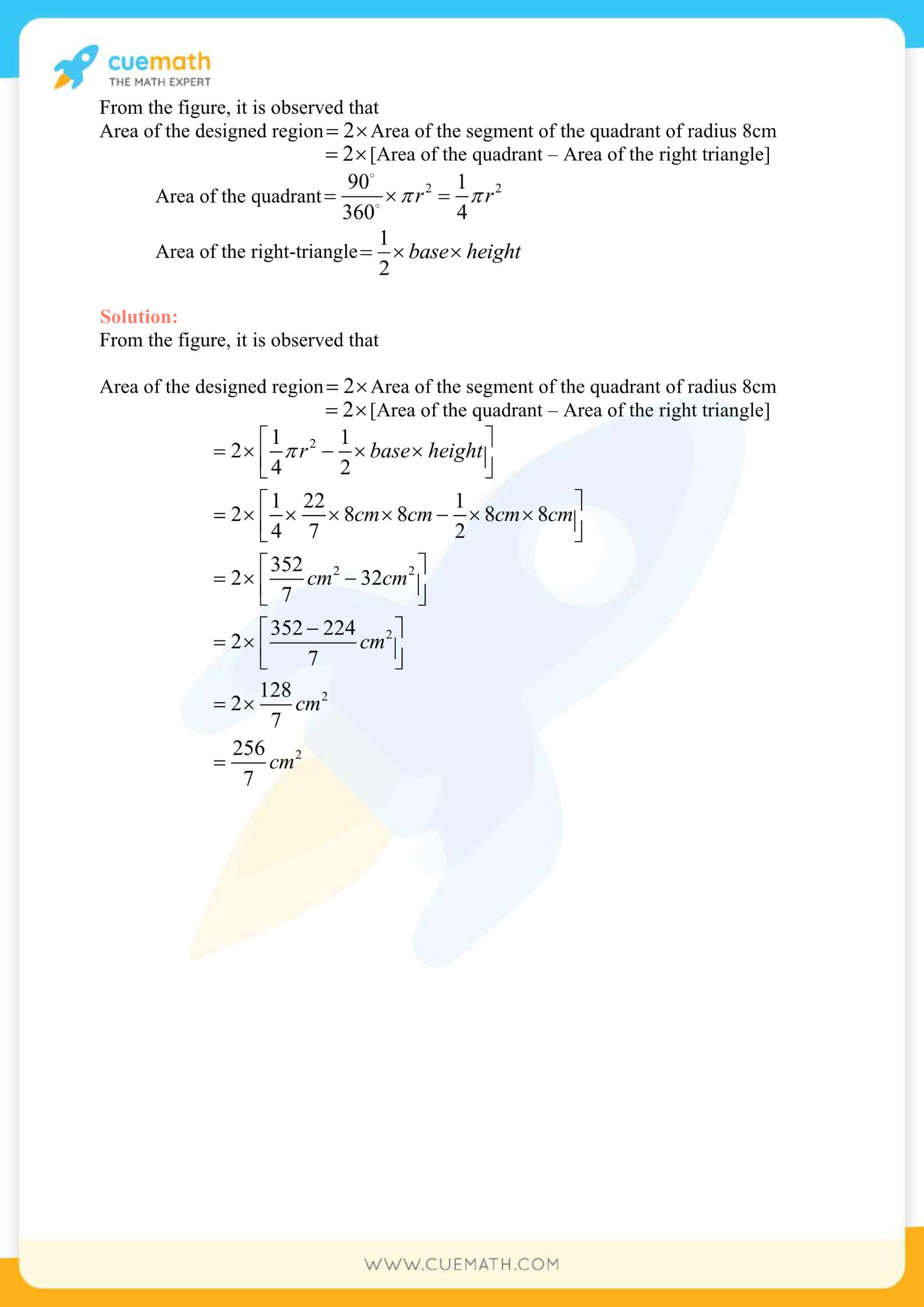 NCERT Solutions Class 10 Maths Chapter 12 Areas Related To Circles 62