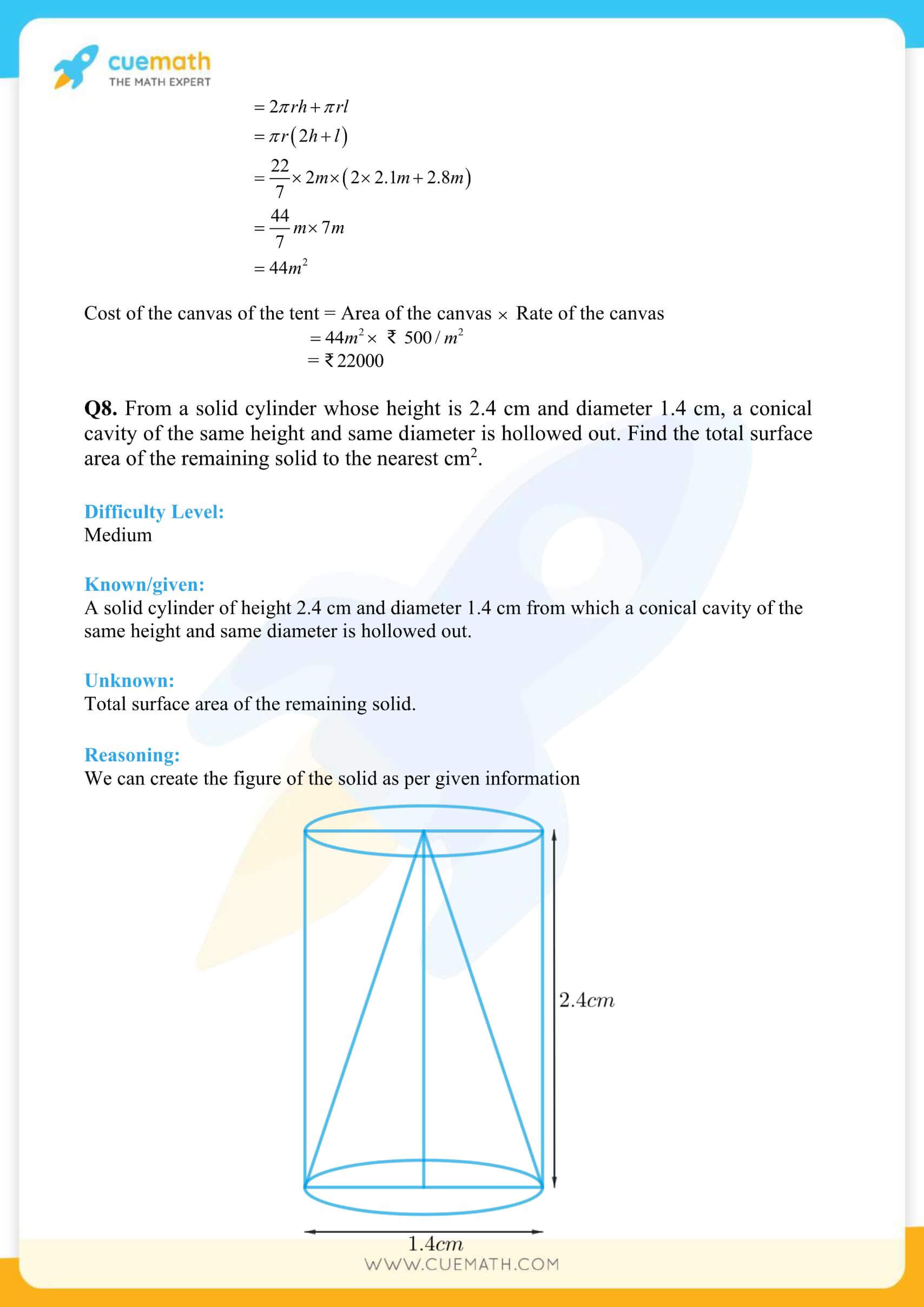 NCERT Solutions Class 10 Maths Chapter 13 Surface Area And Volumes 11