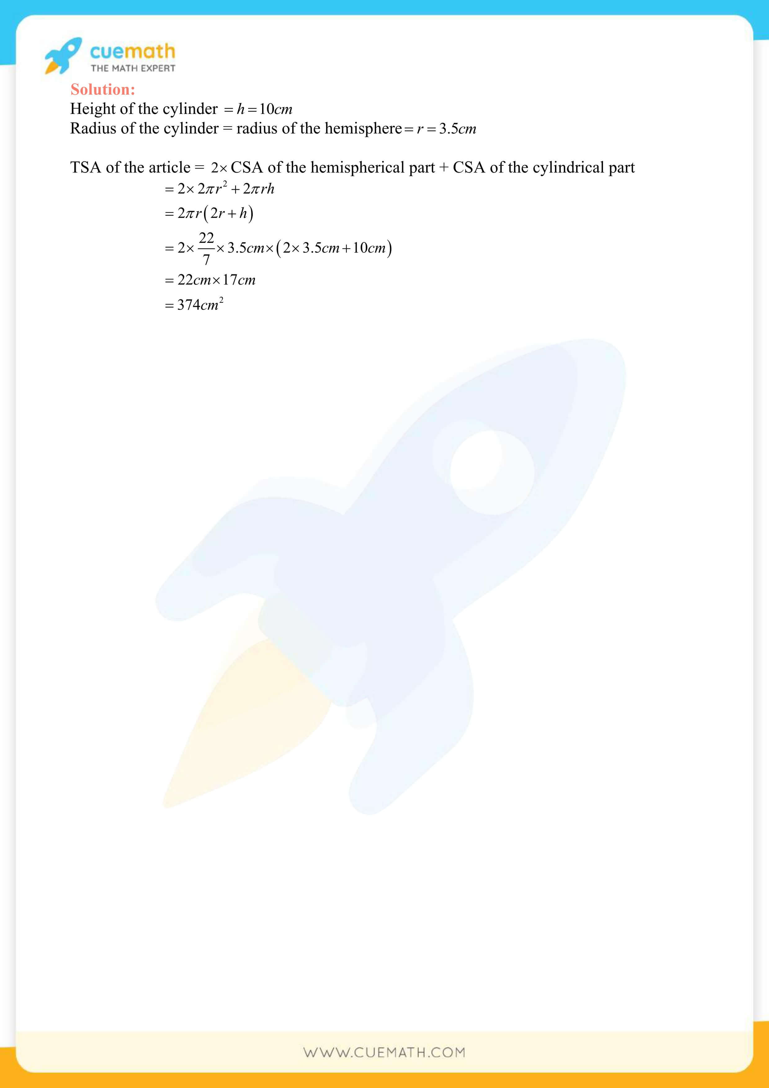 NCERT Solutions Class 10 Maths Chapter 13 Surface Area And Volumes 14