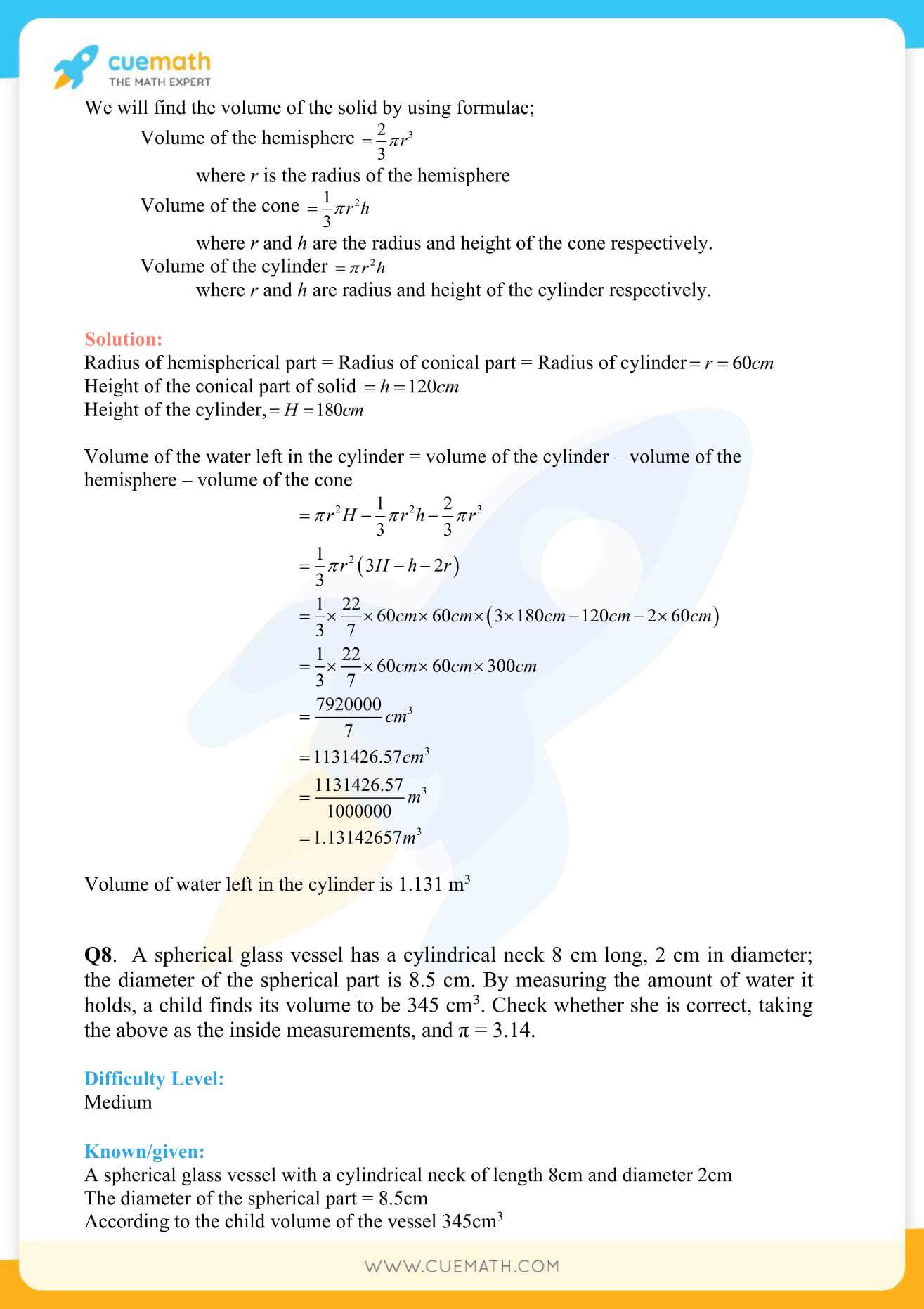 NCERT Solutions Class 10 Maths Chapter 13 Surface Area And Volumes 26