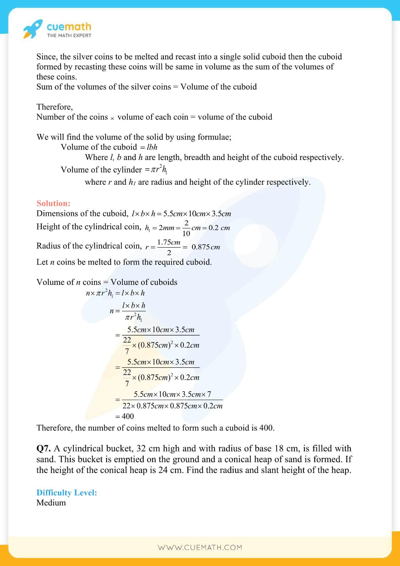 NCERT Solutions Class 10 Maths Chapter 13 Surface Area And Volumes 36