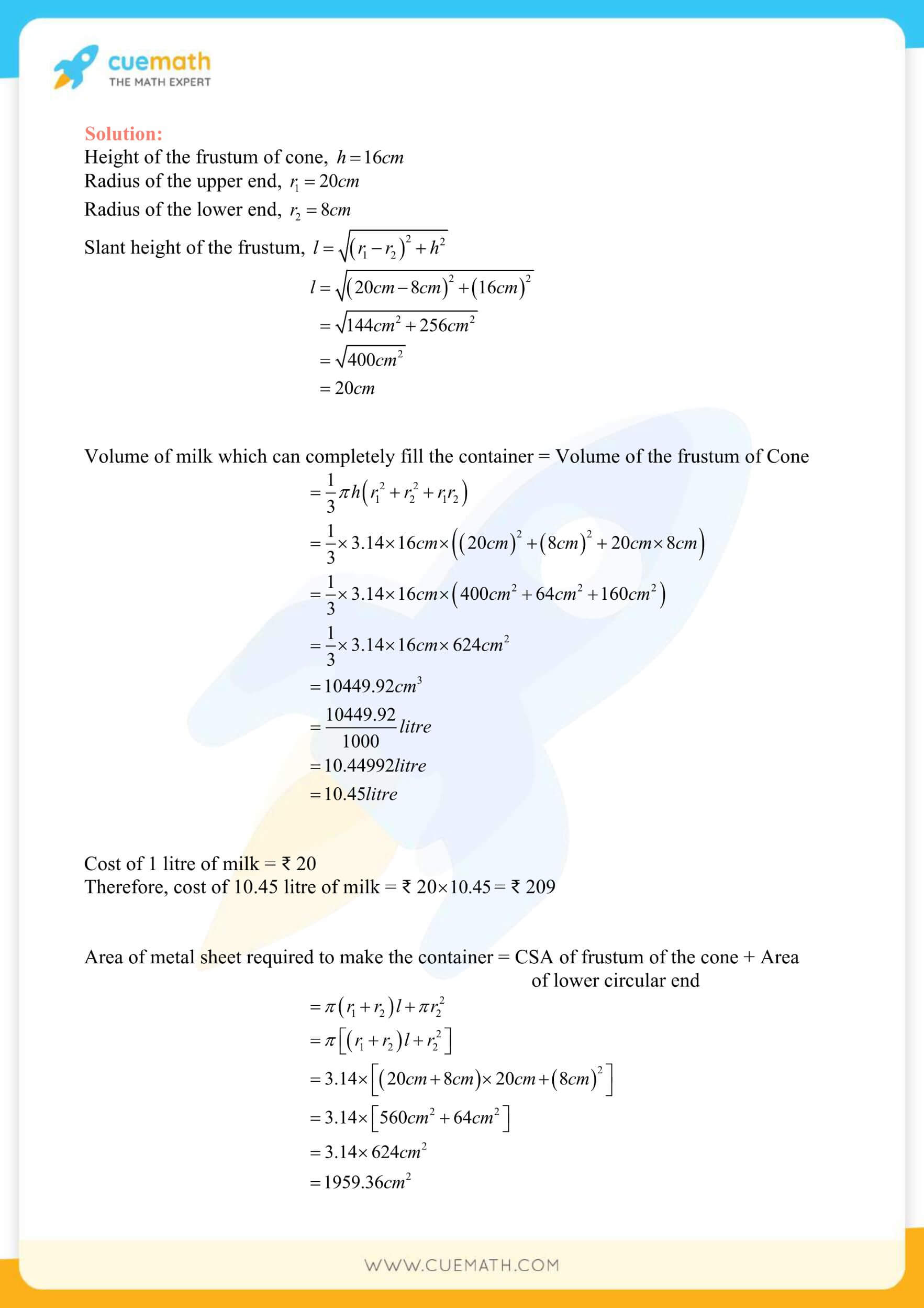 NCERT Solutions Class 10 Maths Chapter 13 Surface Area And Volumes 48