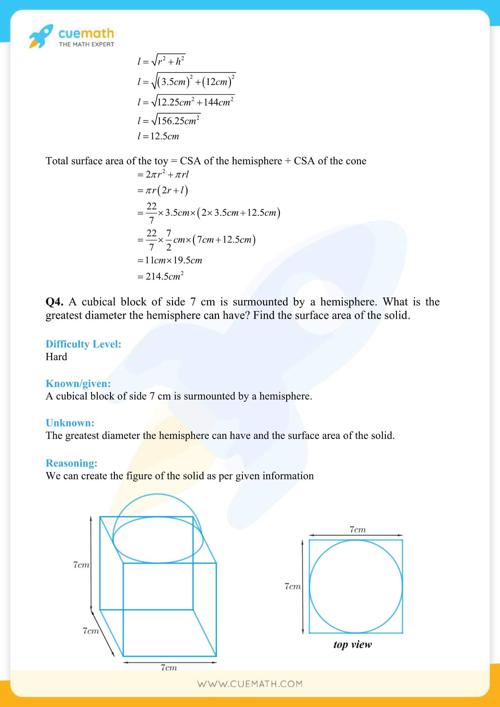 NCERT Solutions Class 10 Maths Chapter 13 Surface Area And Volumes 5