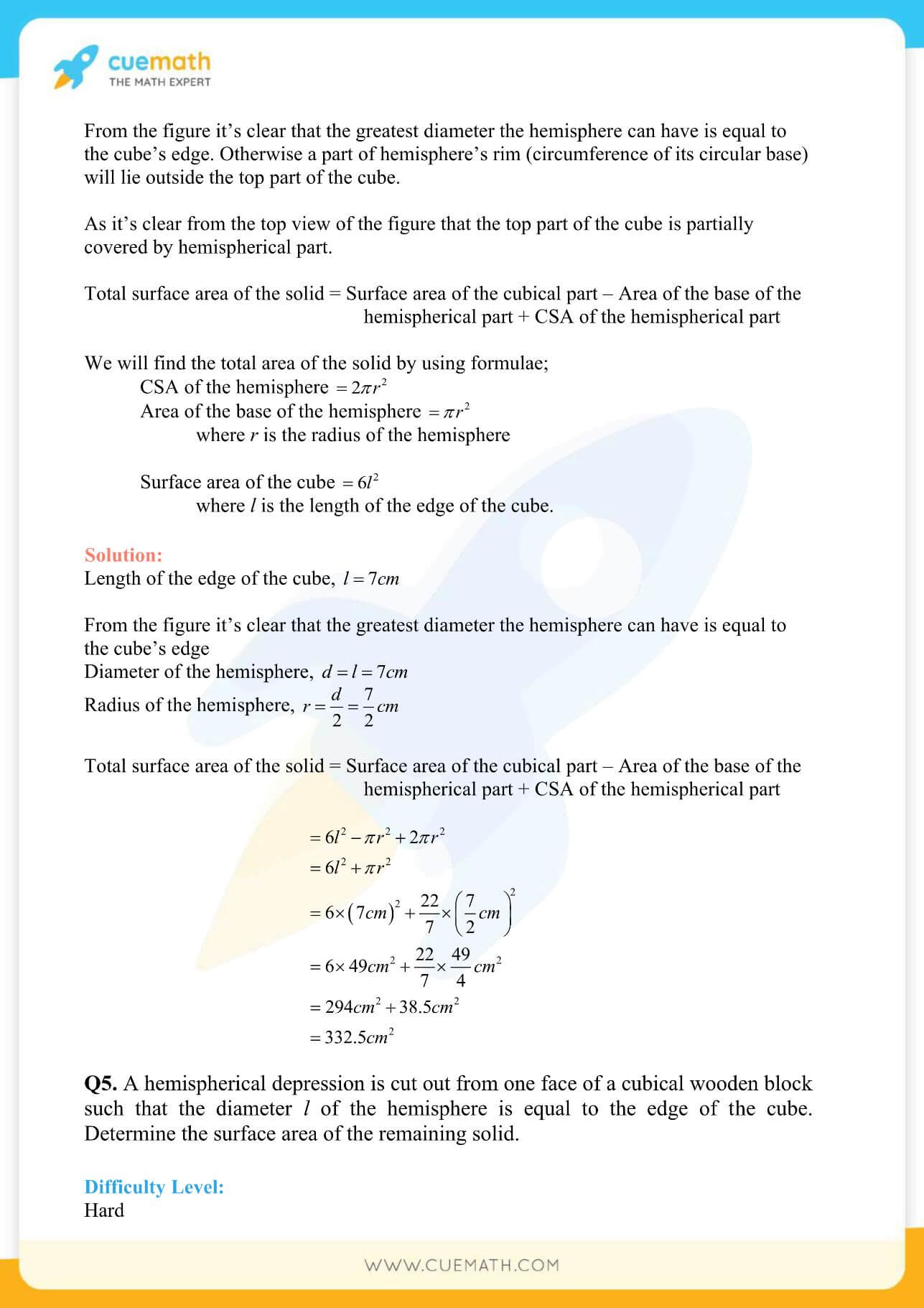 NCERT Solutions Class 10 Maths Chapter 13 Surface Area And Volumes 6