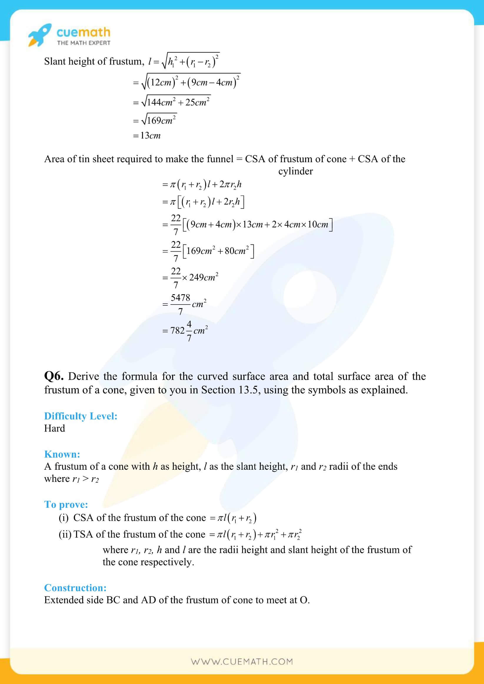 NCERT Solutions Class 10 Maths Chapter 13 Surface Area And Volumes 62