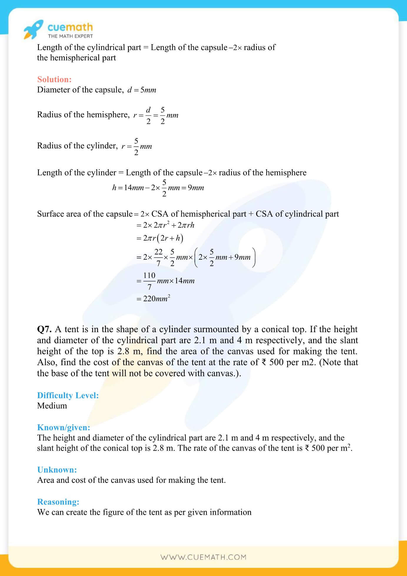 NCERT Solutions Class 10 Maths Chapter 13 Surface Area And Volumes 9