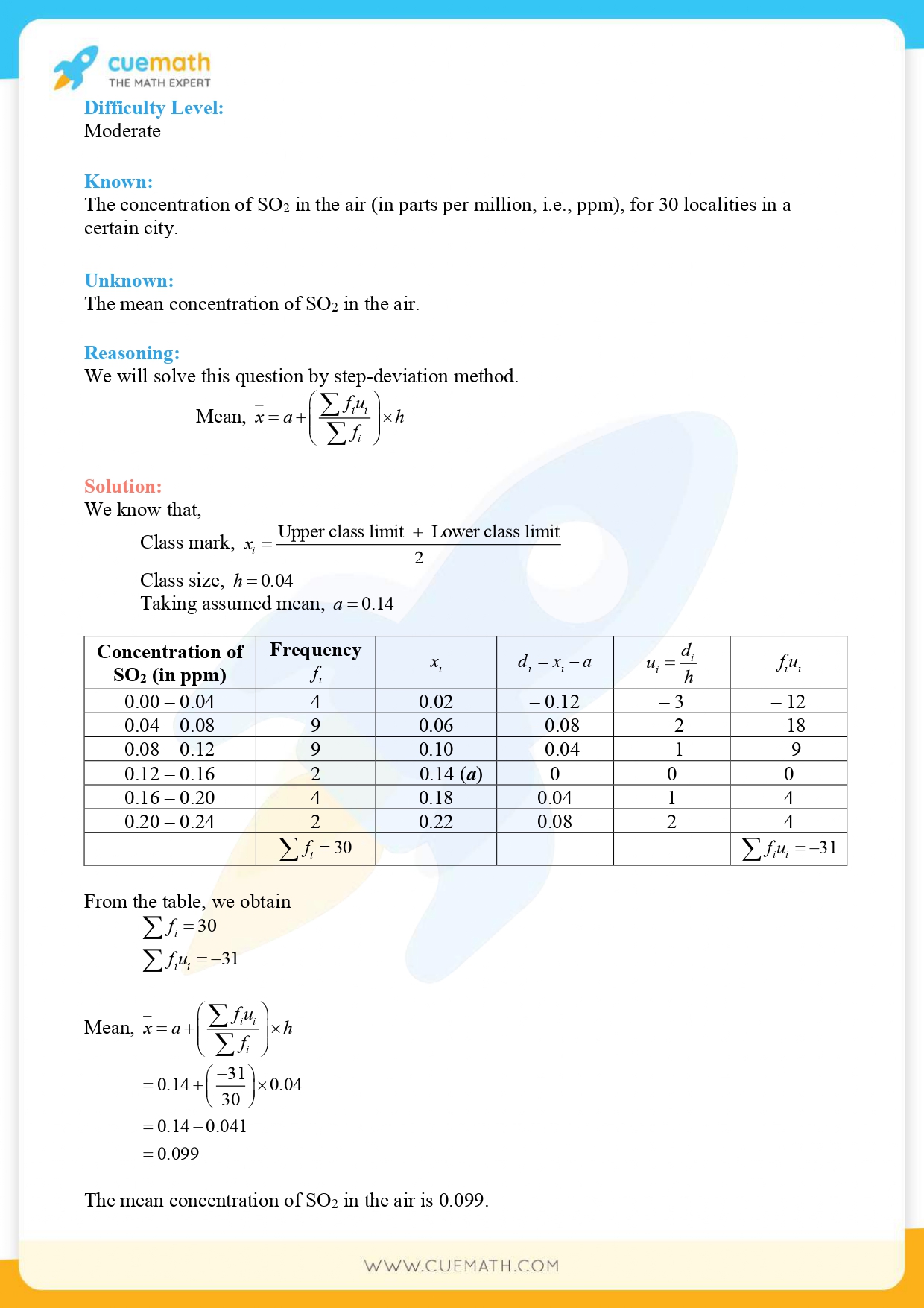 NCERT Solutions Class 10 Maths Chapter 14 Exercise 14.1 10
