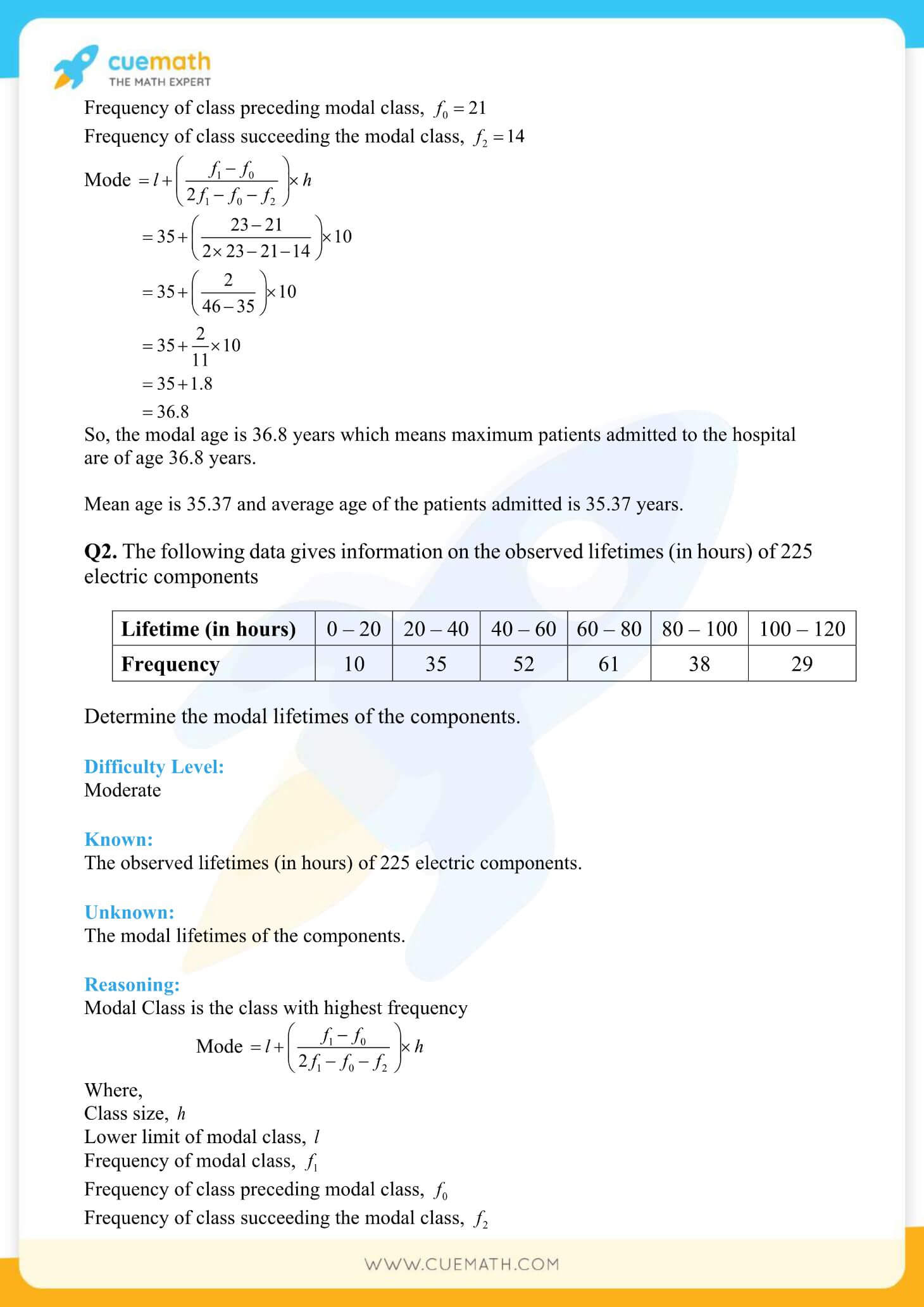 NCERT Solutions Class 10 Maths Chapter 14 Exercise 14.2 16