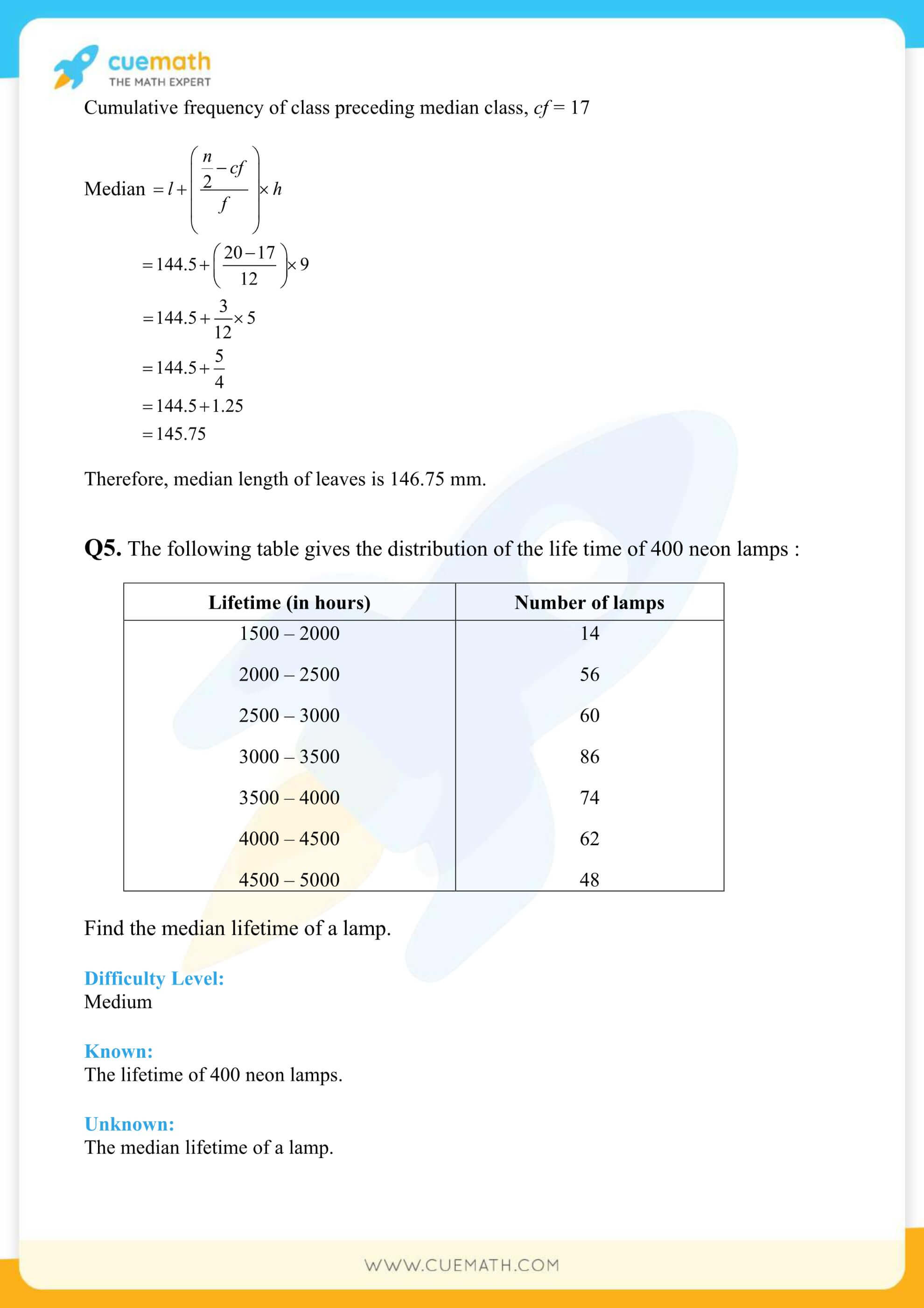 NCERT Solutions Class 10 Maths Chapter 14 Exercise 14.3 36
