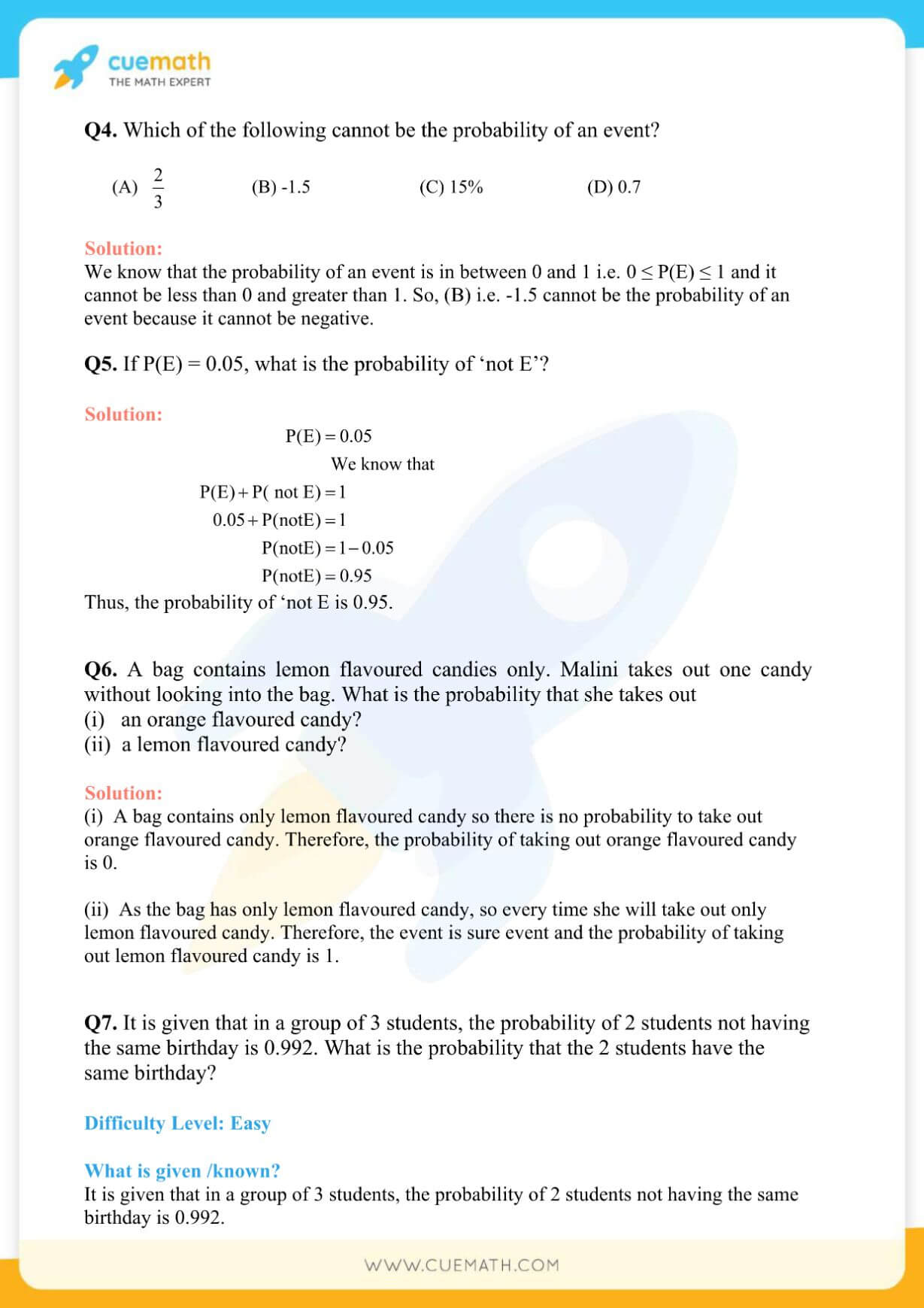 NCERT Solutions Class 10 Maths Chapter 15 Exercise 15.1 2