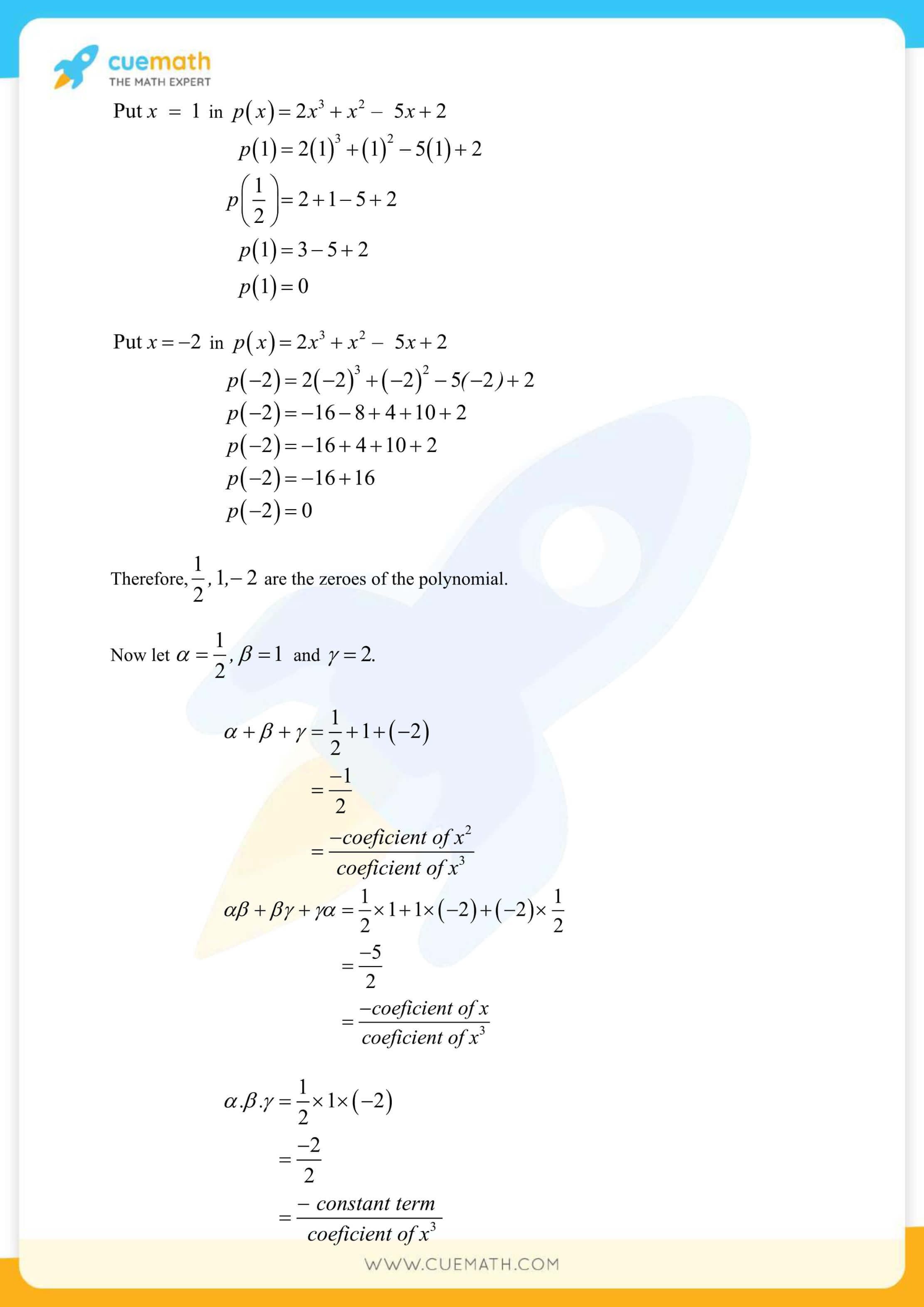 NCERT Solutions Class 10 Maths Chapter 2 Polynomials 22