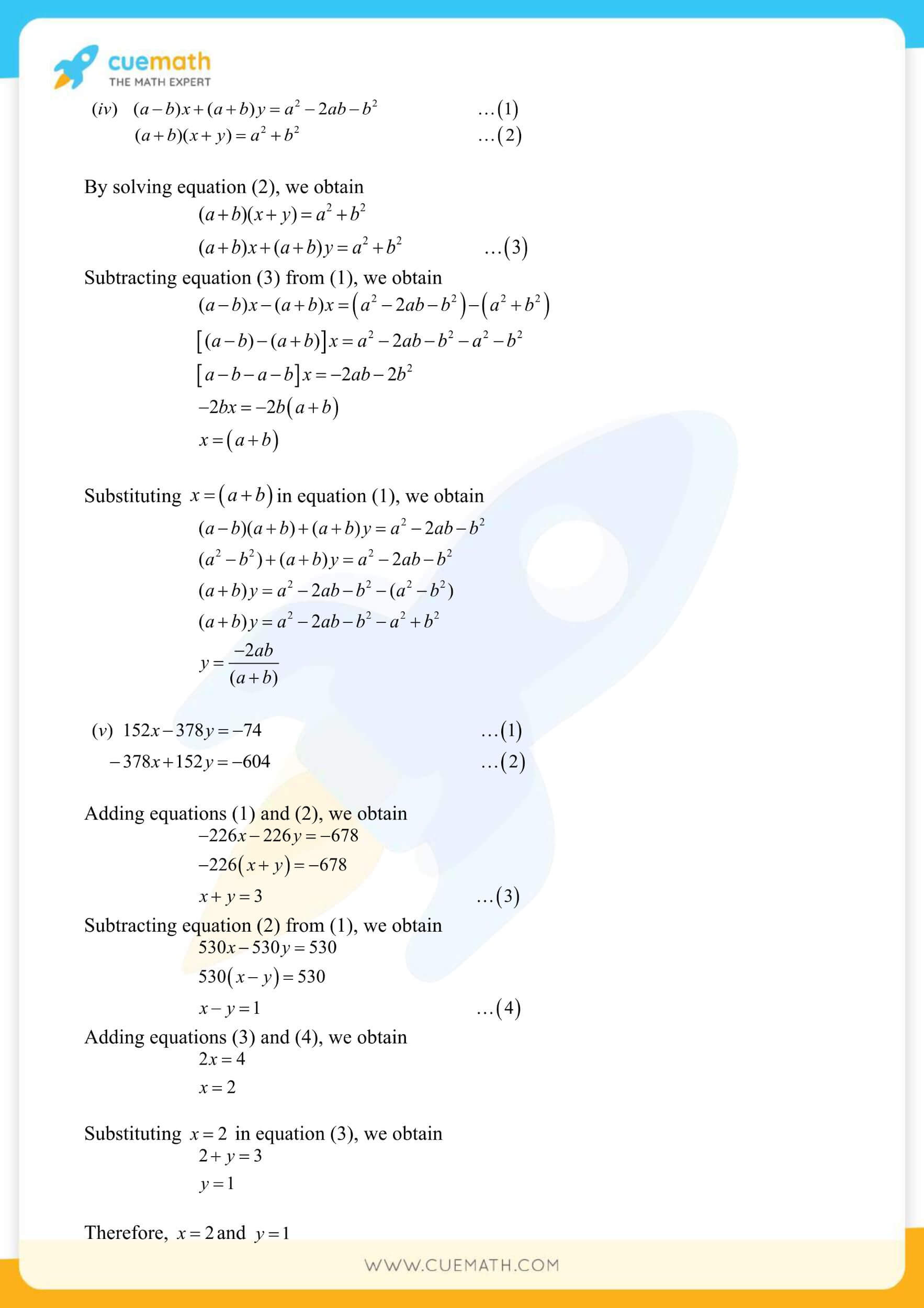 NCERT Solutions Class 10 Maths Chapter 3 Pair Of Linear Equations 10
