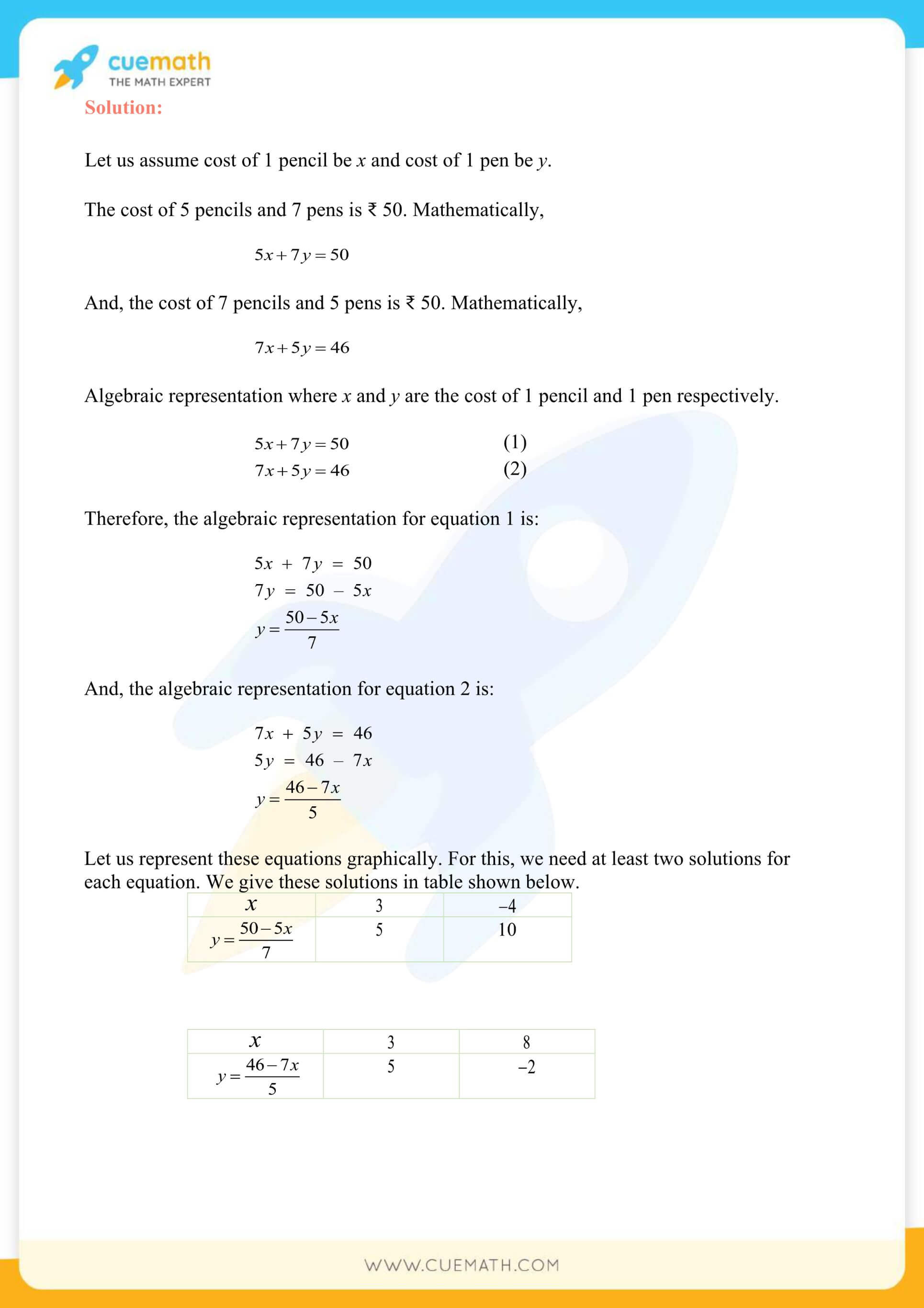 NCERT Solutions Class 10 Maths Chapter 3 Pair Of Linear Equations 15