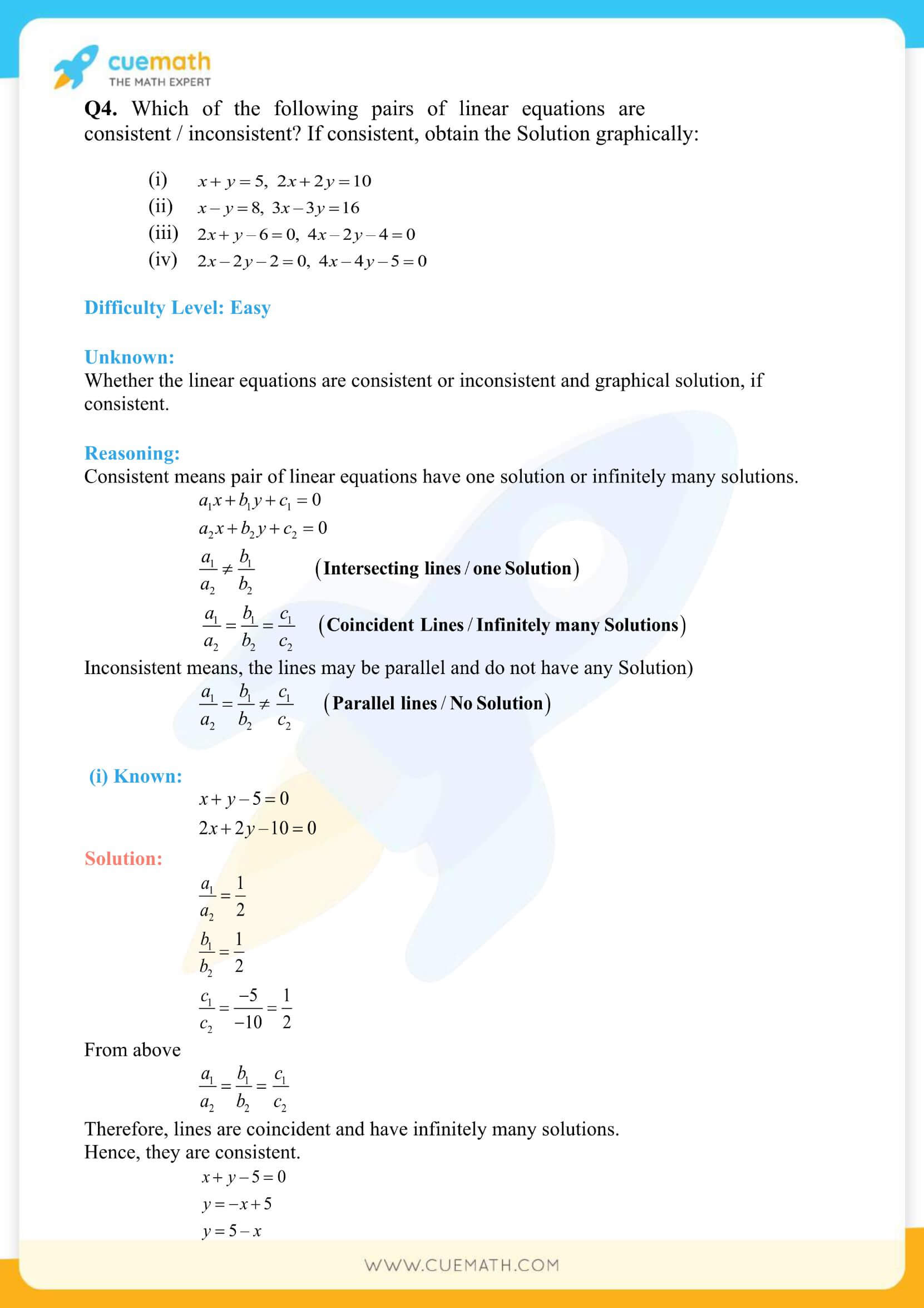 NCERT Solutions Class 10 Maths Chapter 3 Pair Of Linear Equations 22