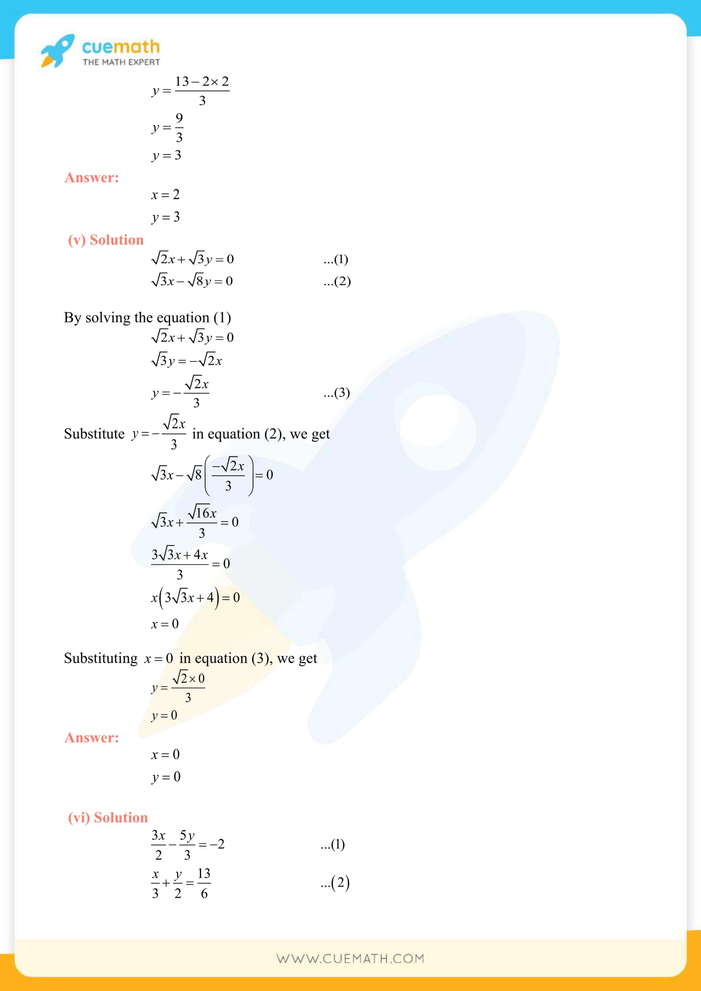NCERT Solutions Class 10 Maths Chapter 3 Pair Of Linear Equations 34