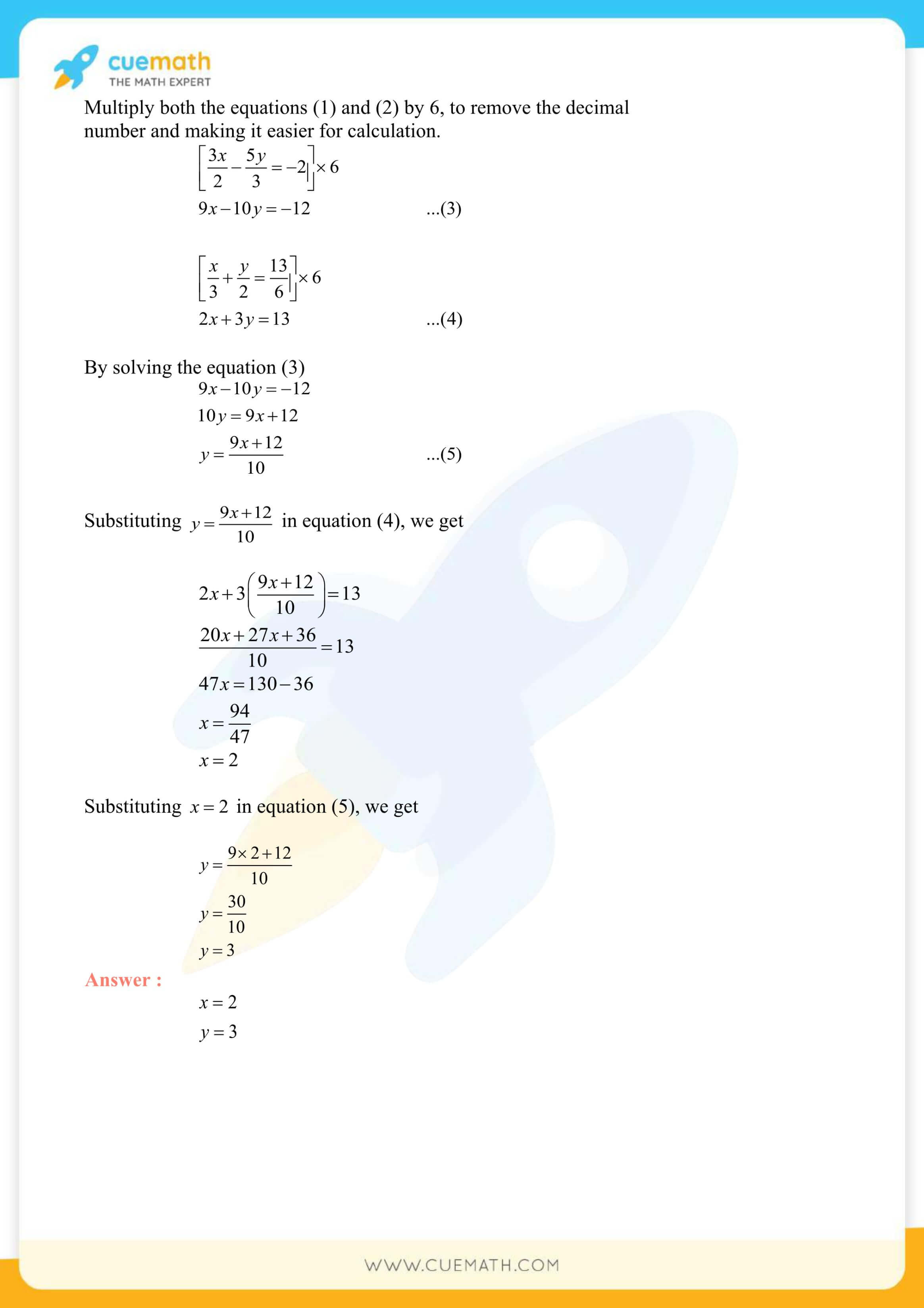 NCERT Solutions Class 10 Maths Chapter 3 Pair Of Linear Equations 35