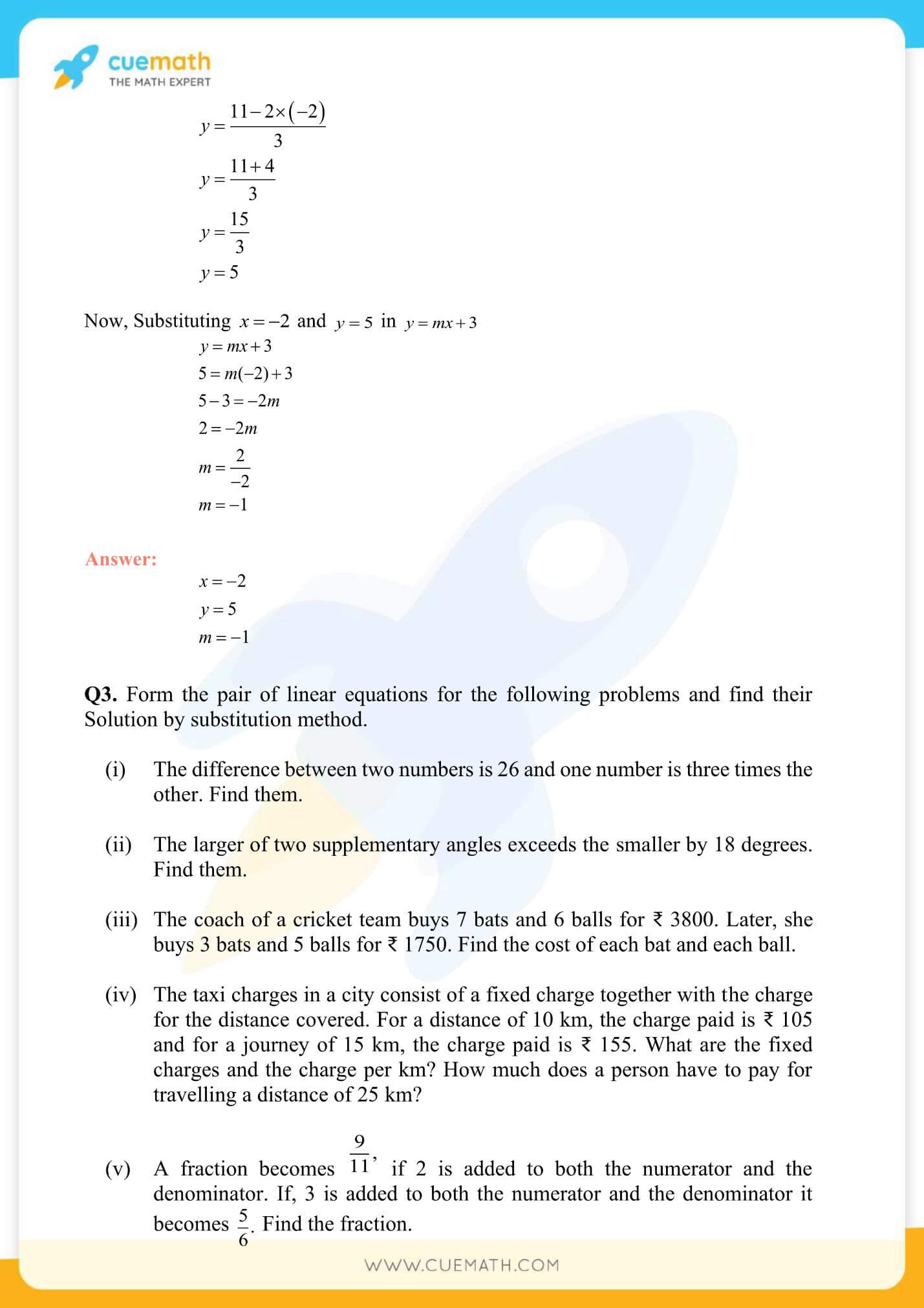 NCERT Solutions Class 10 Maths Chapter 3 Pair Of Linear Equations 37
