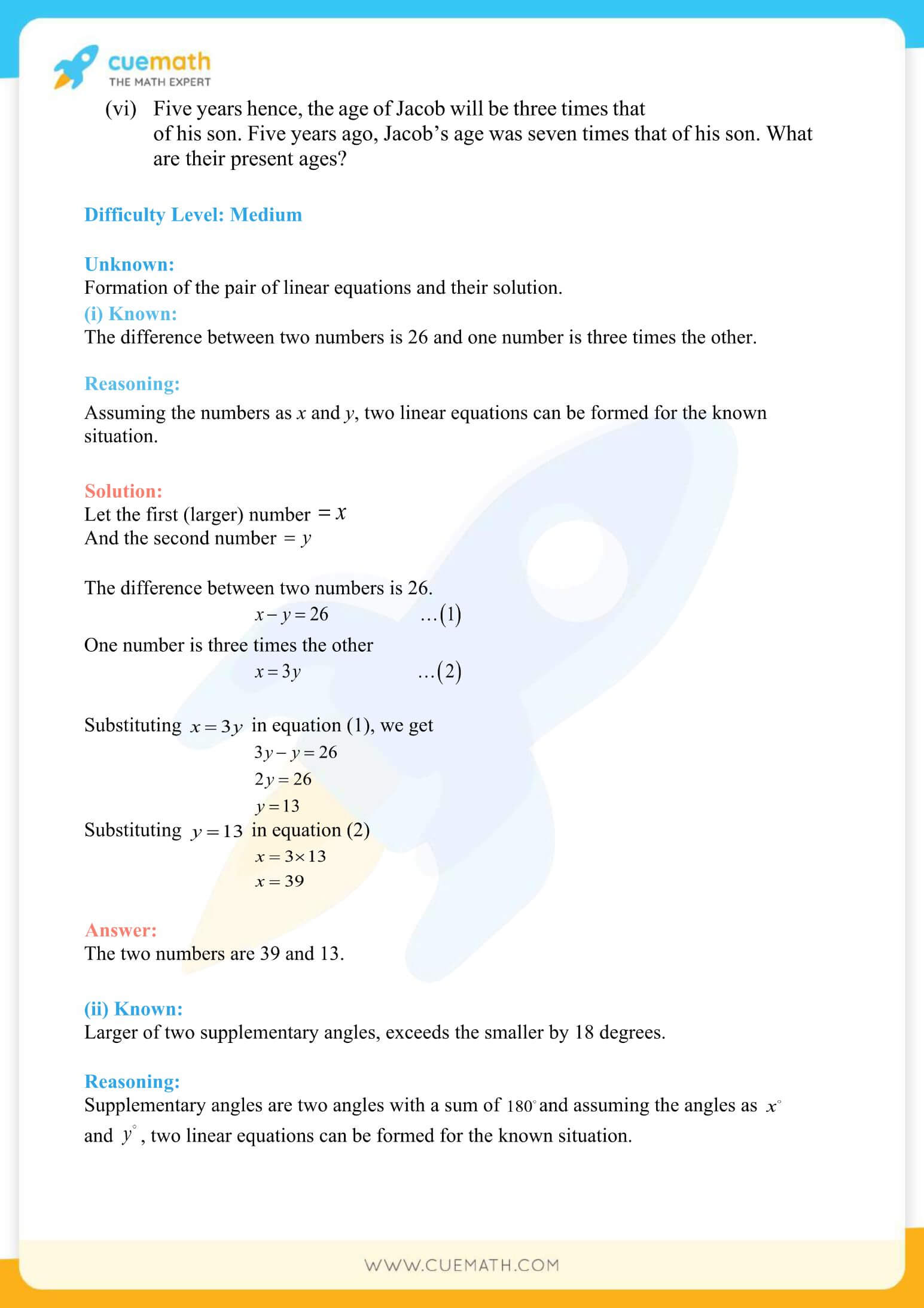 NCERT Solutions Class 10 Maths Chapter 3 Pair Of Linear Equations 38