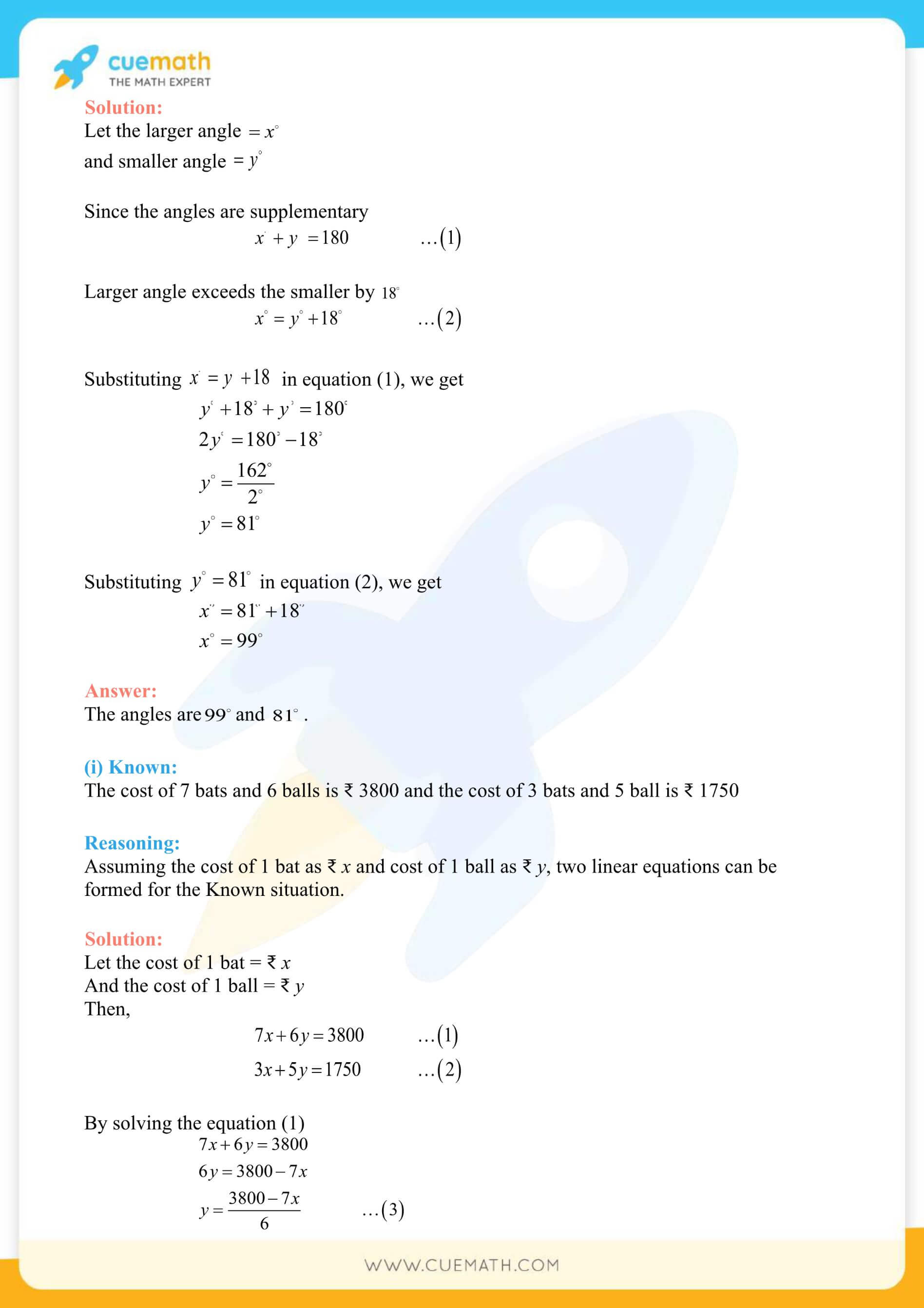 NCERT Solutions Class 10 Maths Chapter 3 Pair Of Linear Equations 39