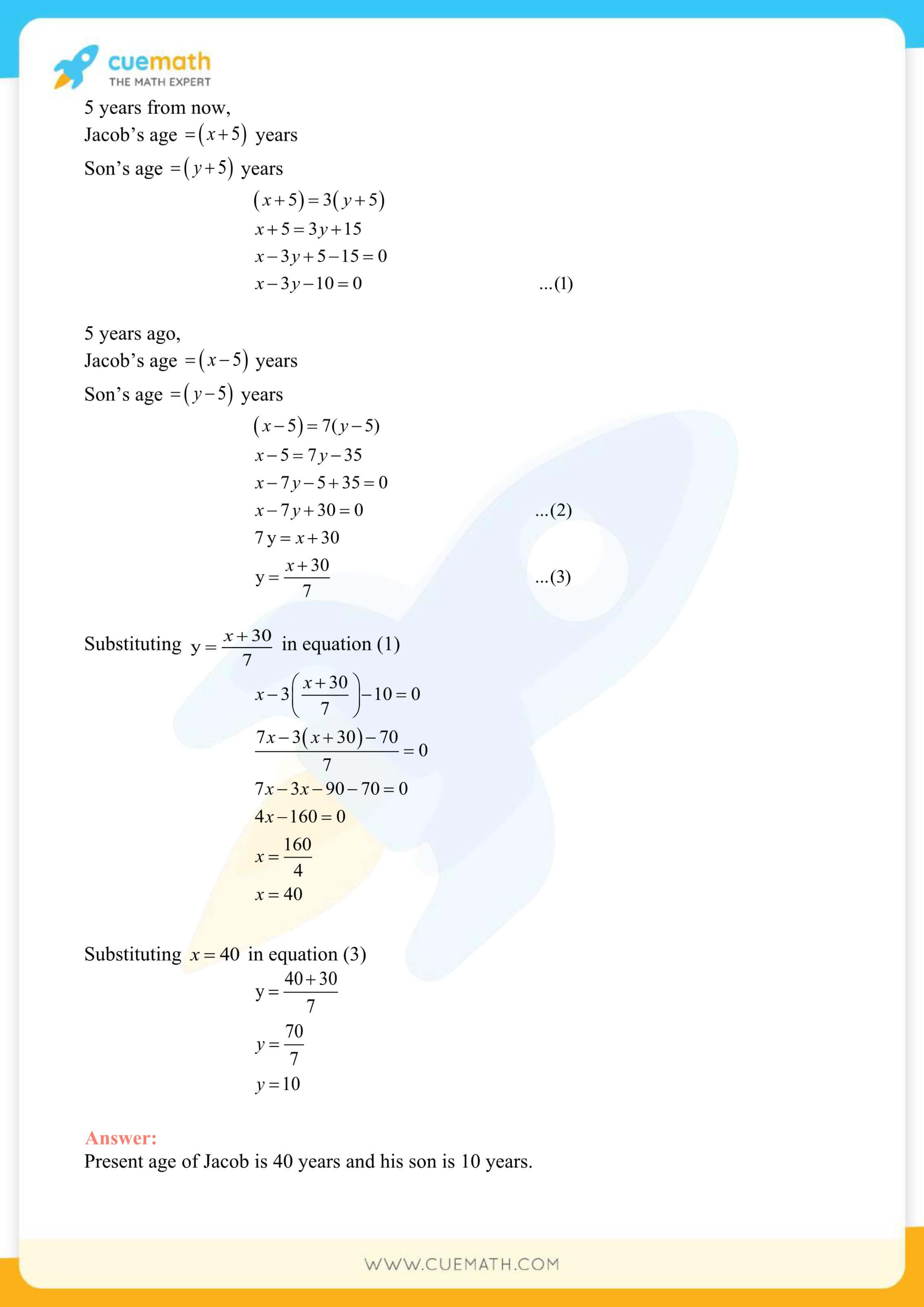 NCERT Solutions Class 10 Maths Chapter 3 Pair Of Linear Equations 43