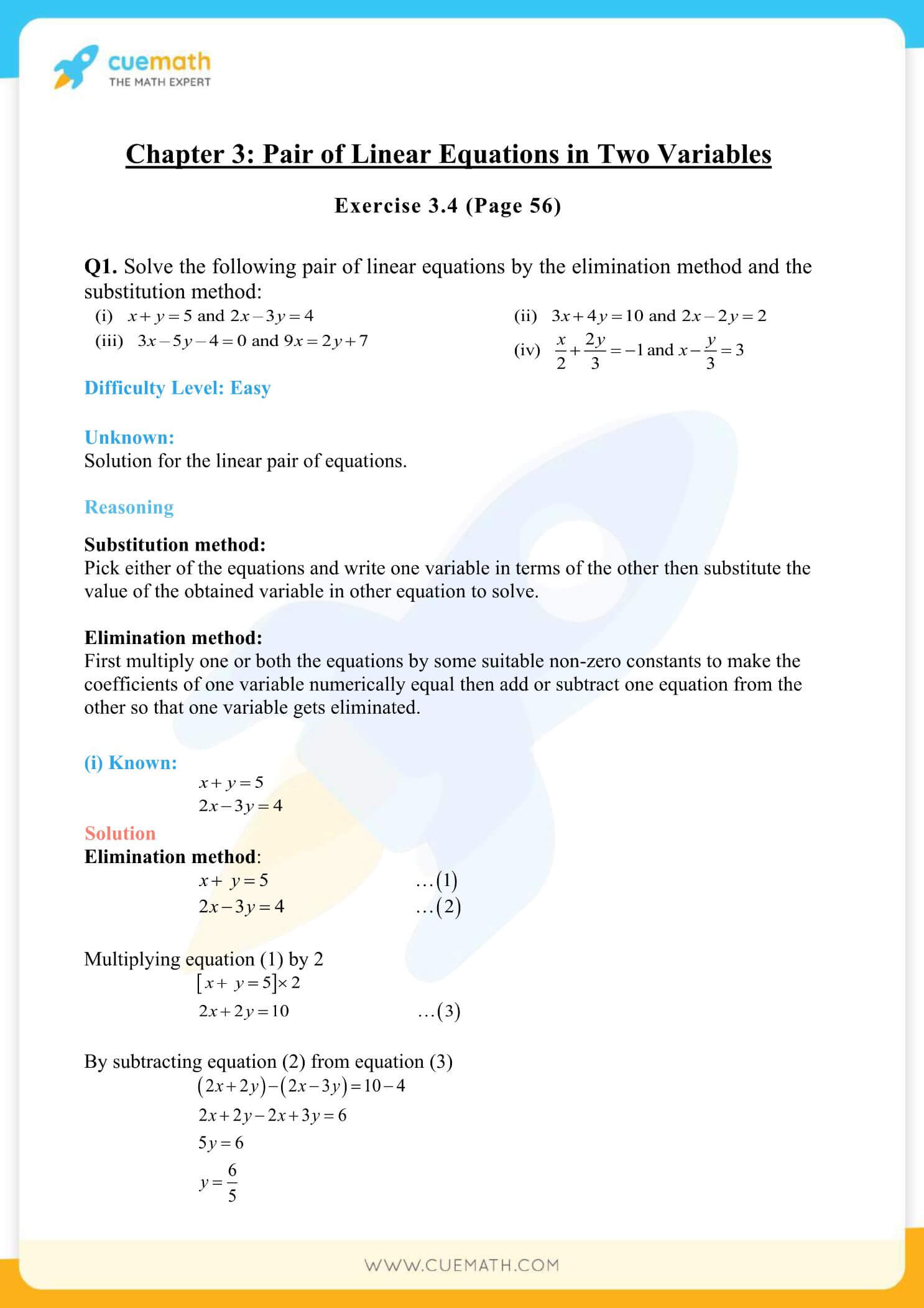 NCERT Solutions Class 10 Maths Chapter 3 Pair Of Linear Equations 44