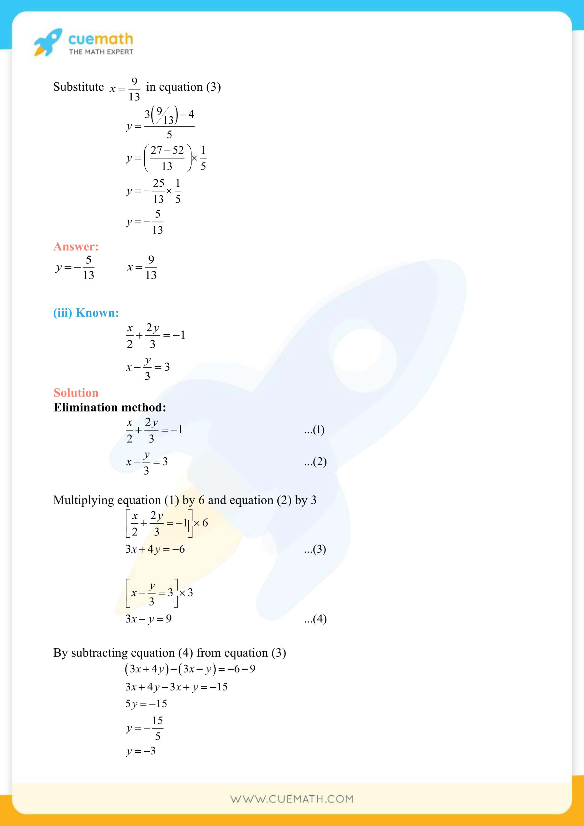 NCERT Solutions Class 10 Maths Chapter 3 Pair Of Linear Equations 49