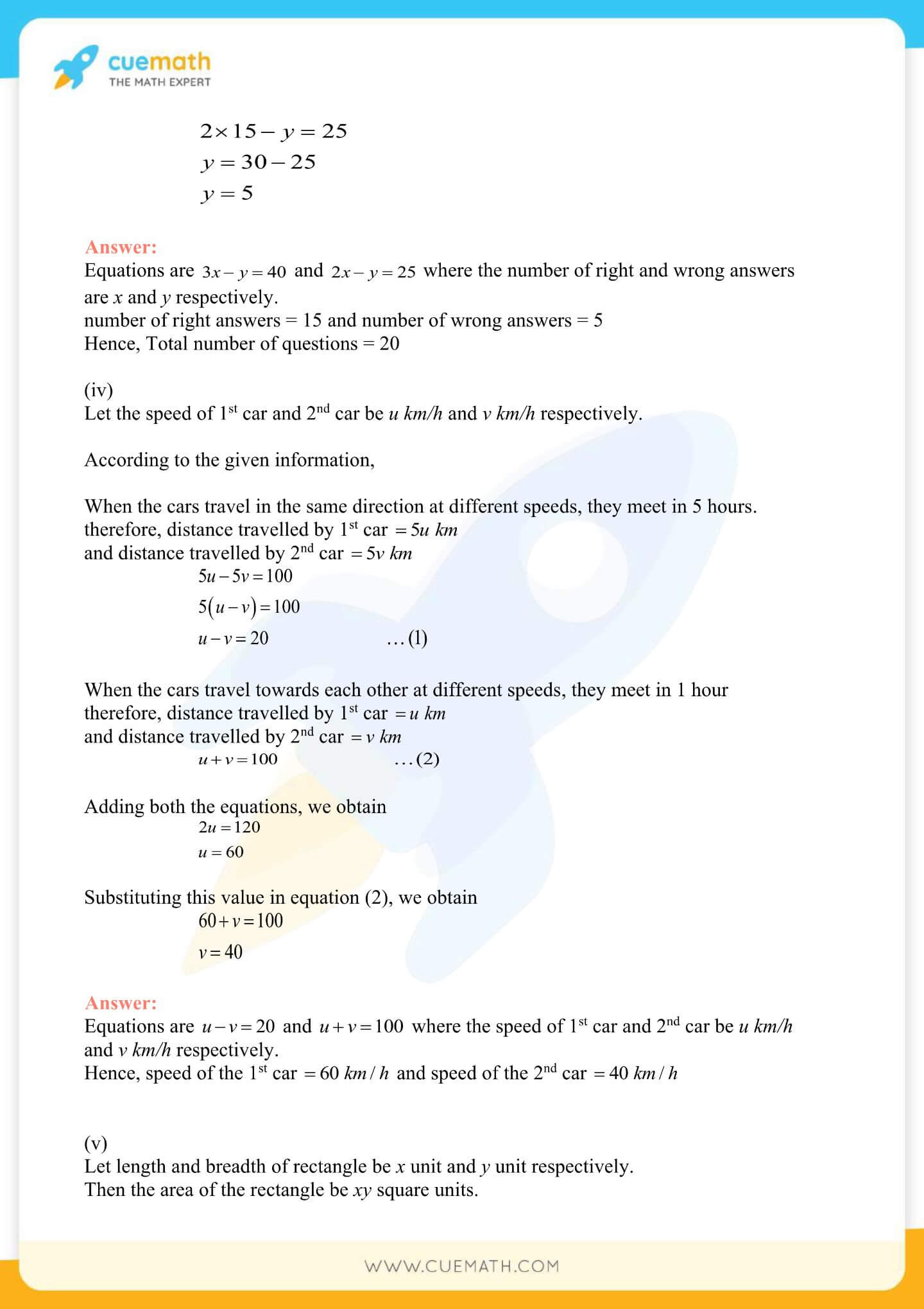 NCERT Solutions Class 10 Maths Chapter 3 Pair Of Linear Equations 65