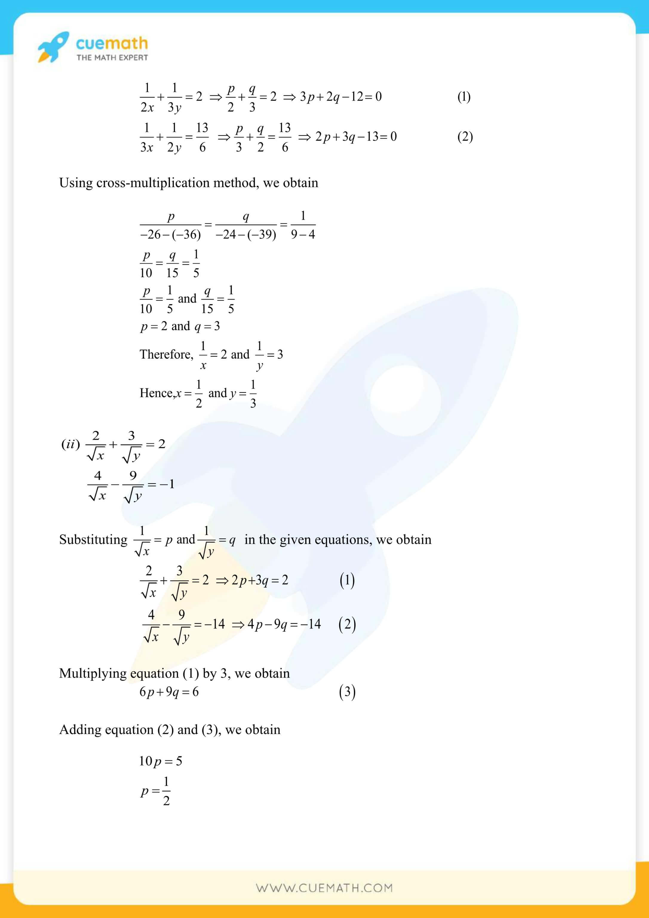 NCERT Solutions Class 10 Maths Chapter 3 Exercise 3.6 68