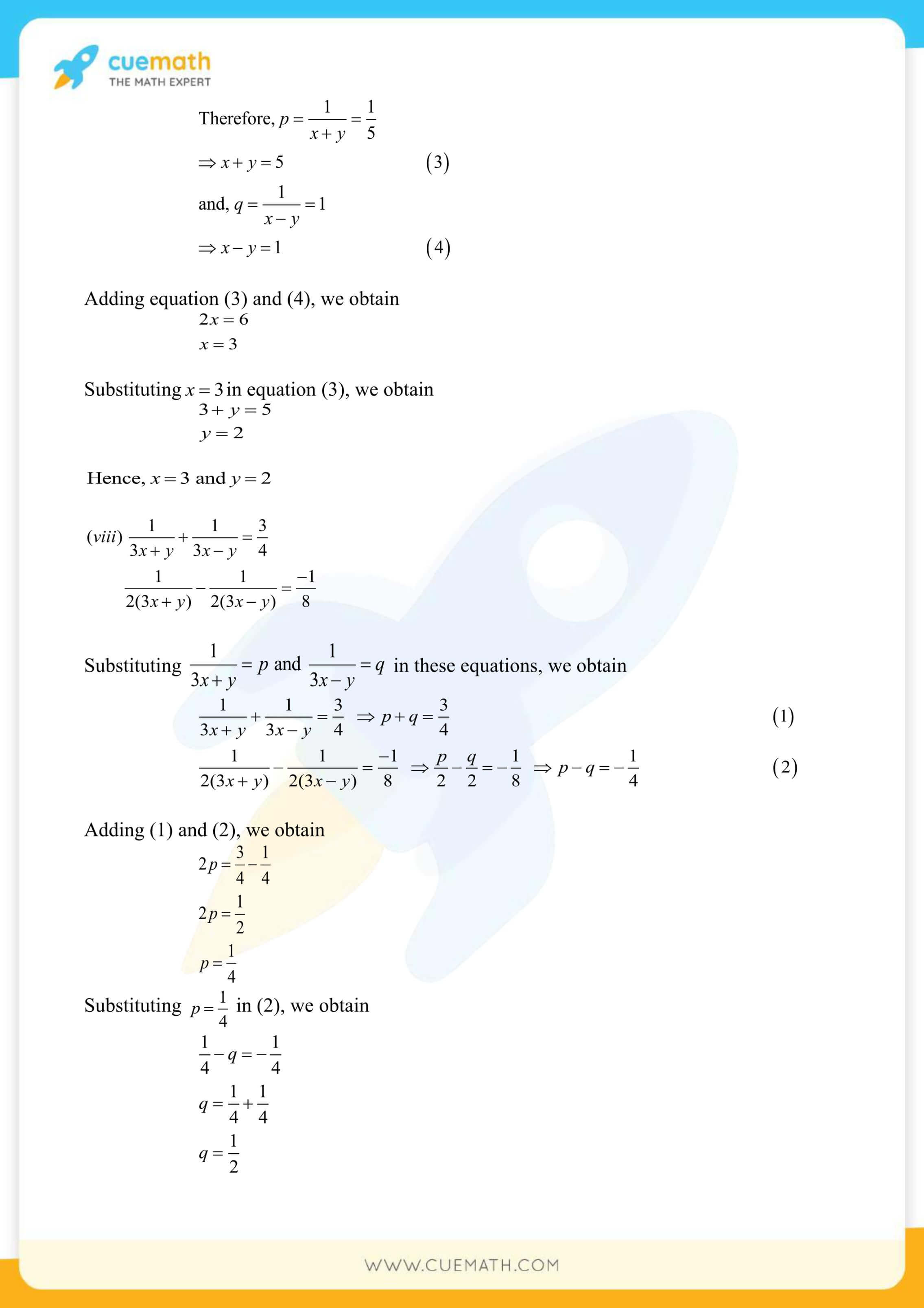 NCERT Solutions Class 10 Maths Chapter 3 Pair Of Linear Equations 73